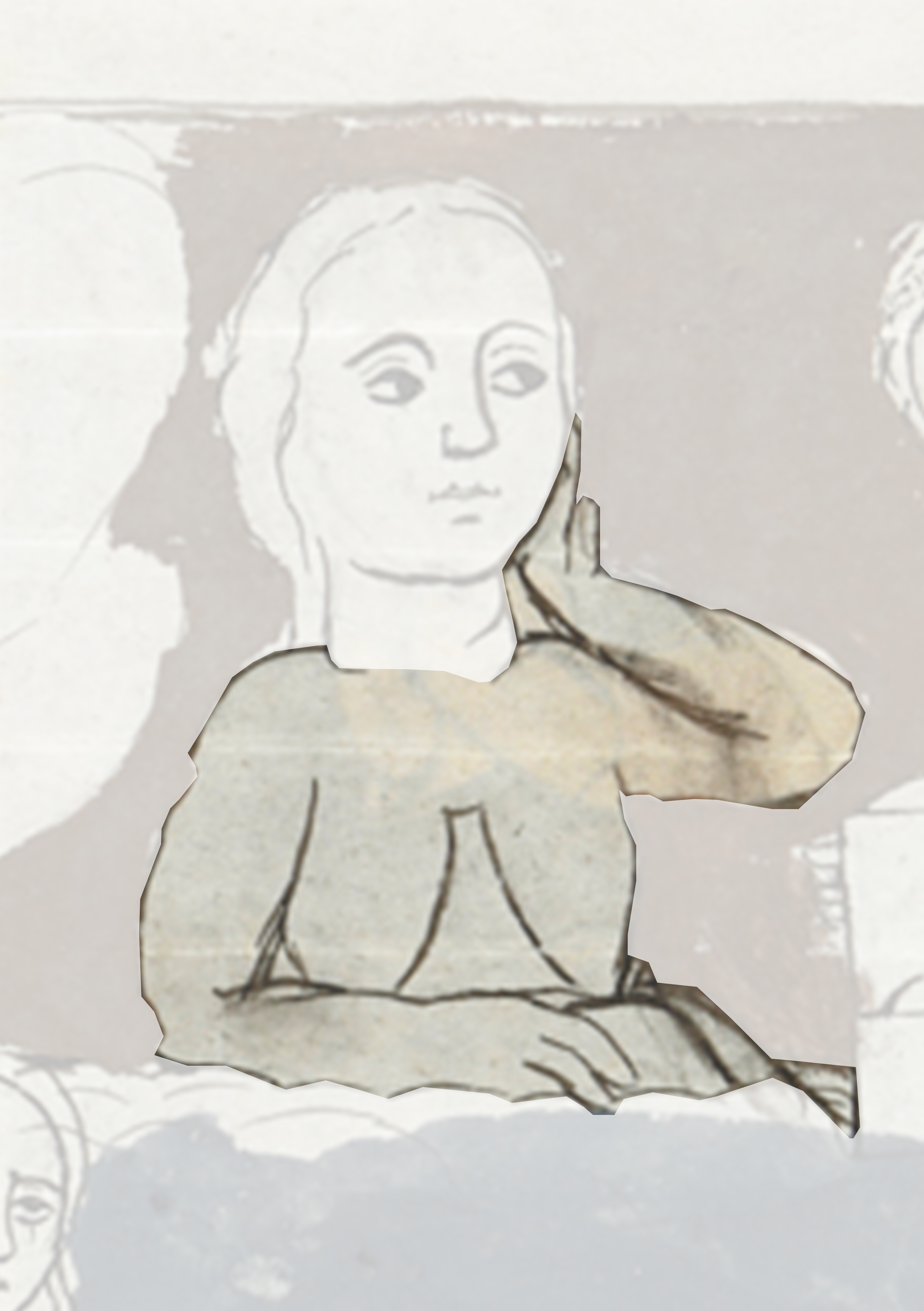 Drawing Of A Woman Sitting On A Couch