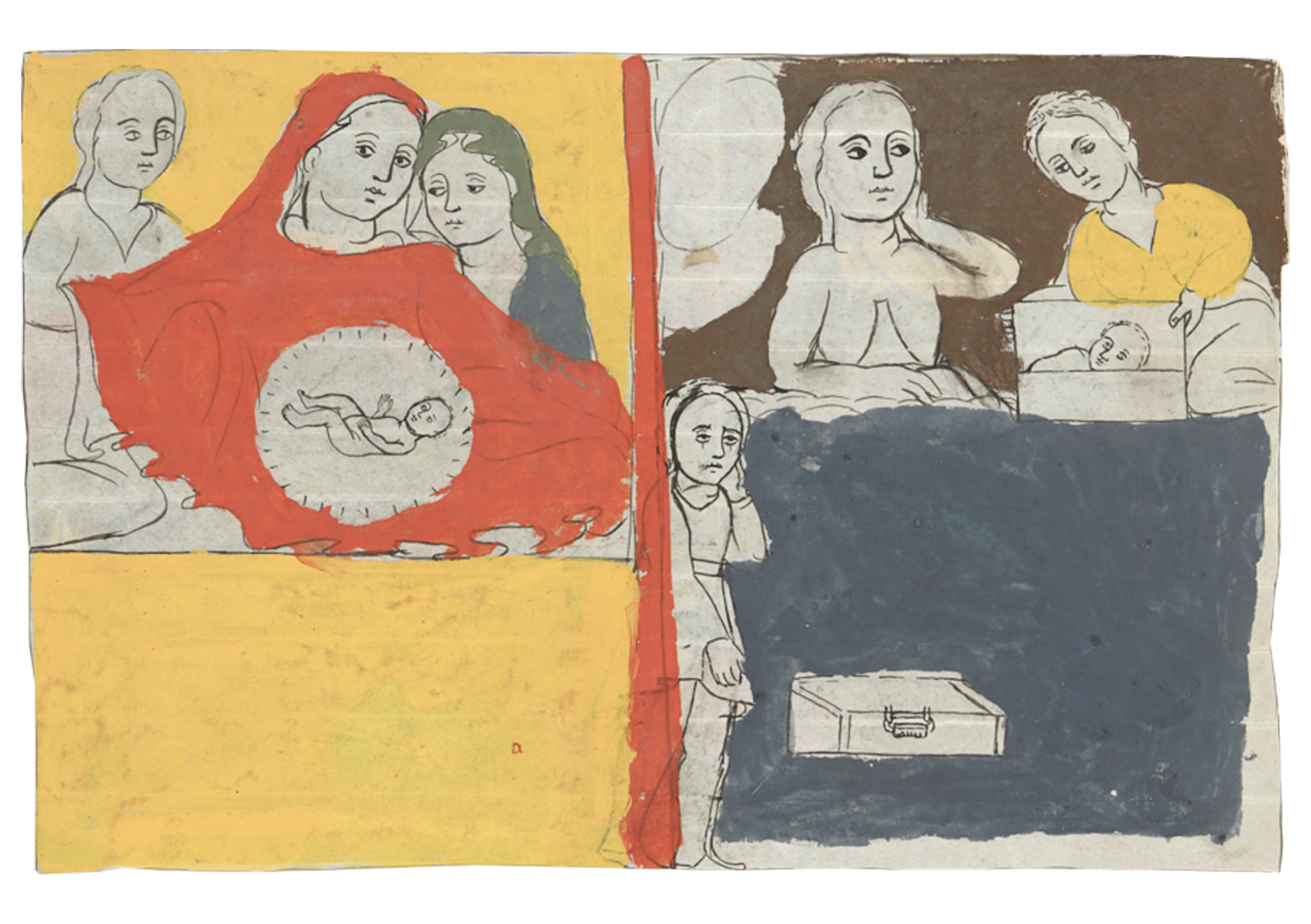 Painting Of A Woman And Two Men