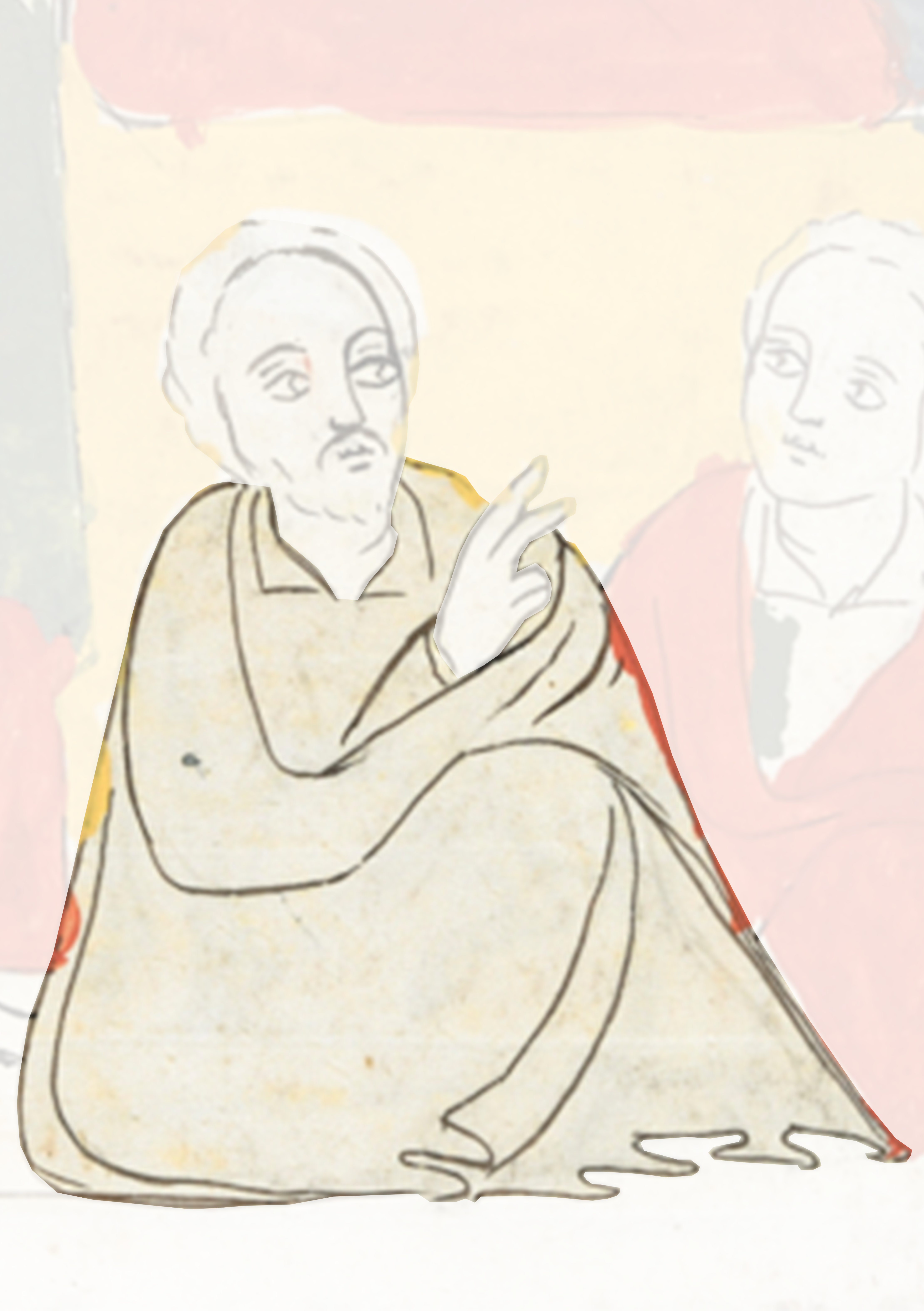 Drawing Of A Man Sitting On A Chair