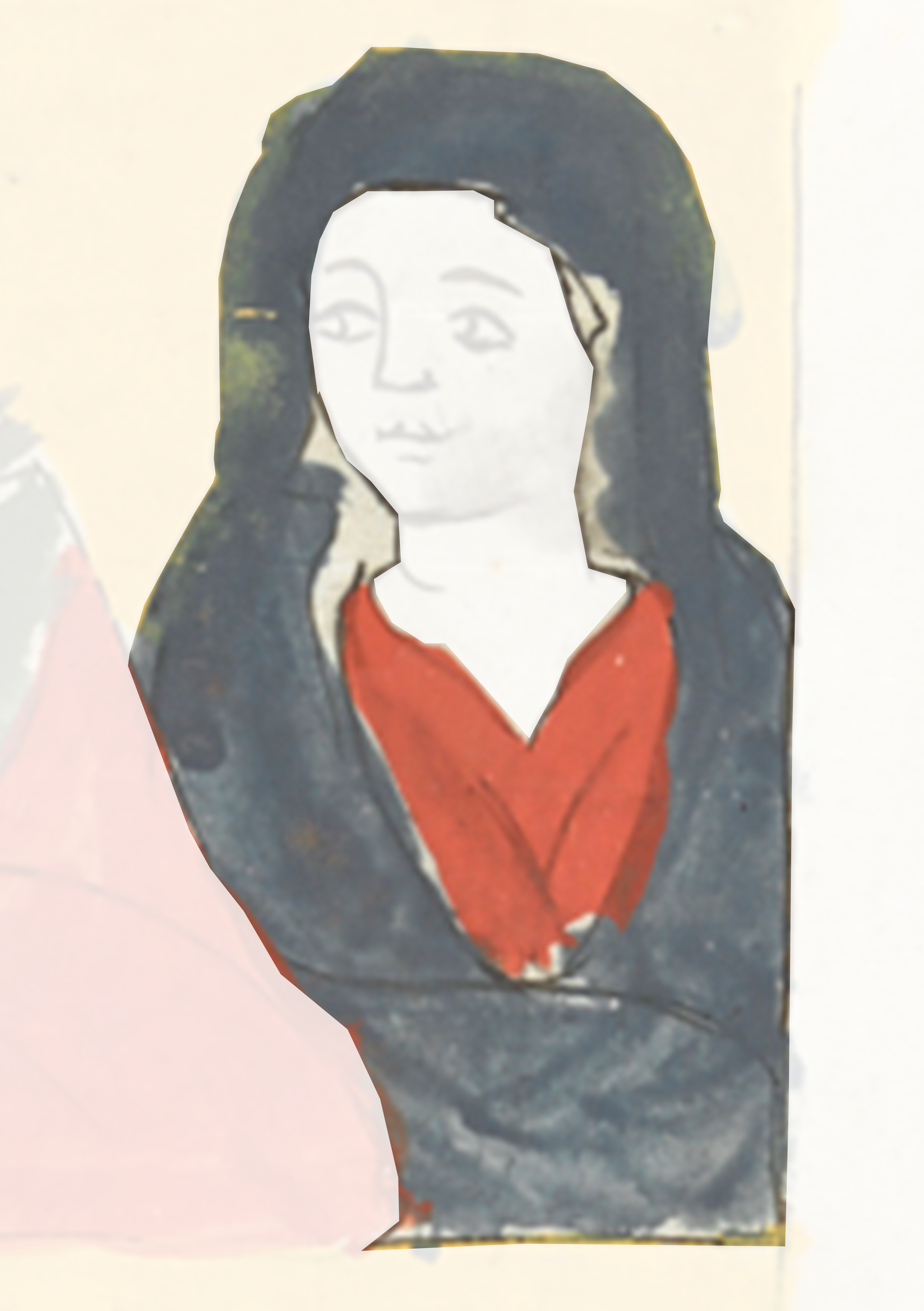 Painting Of A Woman With A Red Shirt