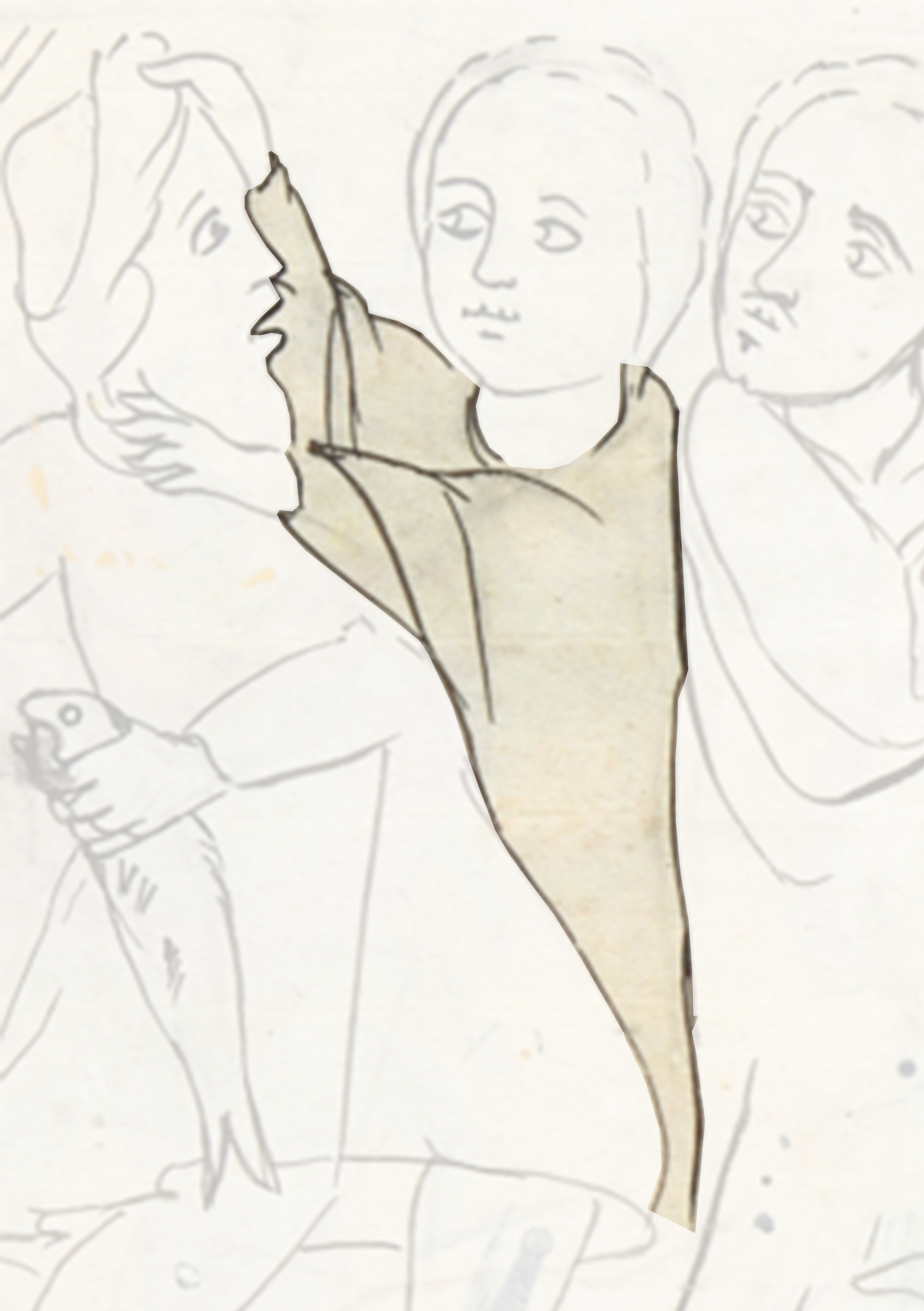 Drawing Of A Woman Holding A Knife