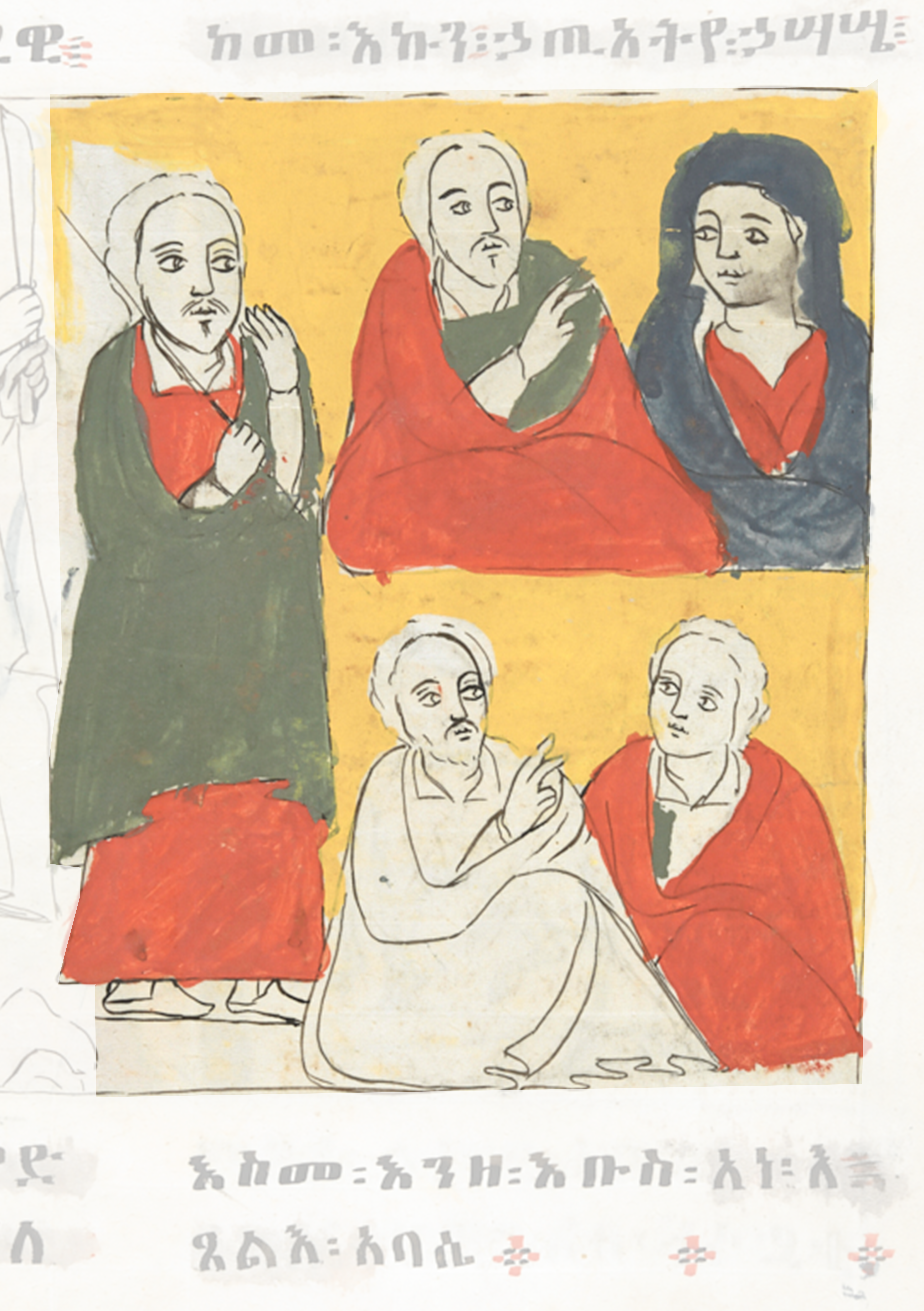 Painting Of Three Women Sitting On A Table