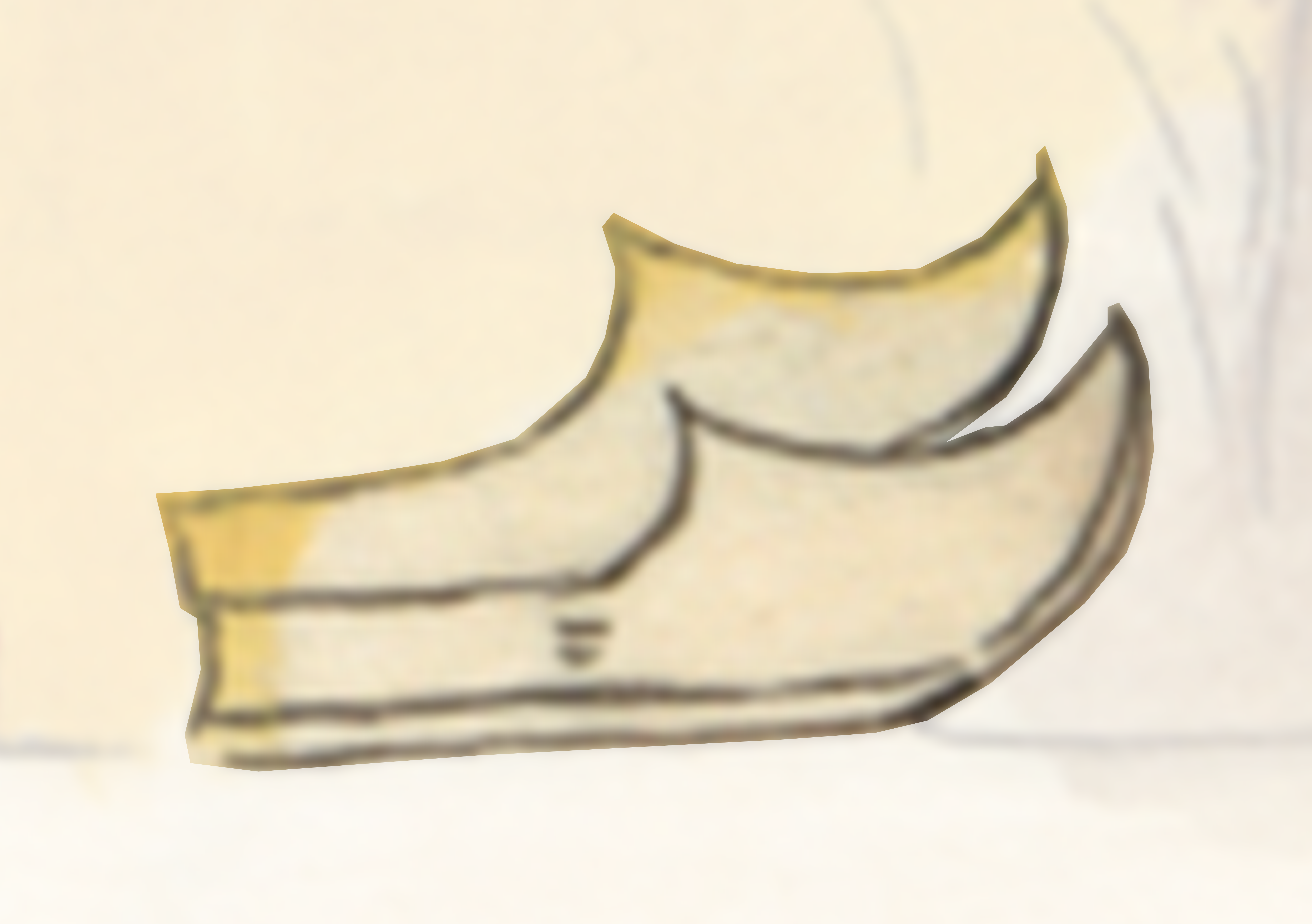 Drawing Of A Shoe With A White Background