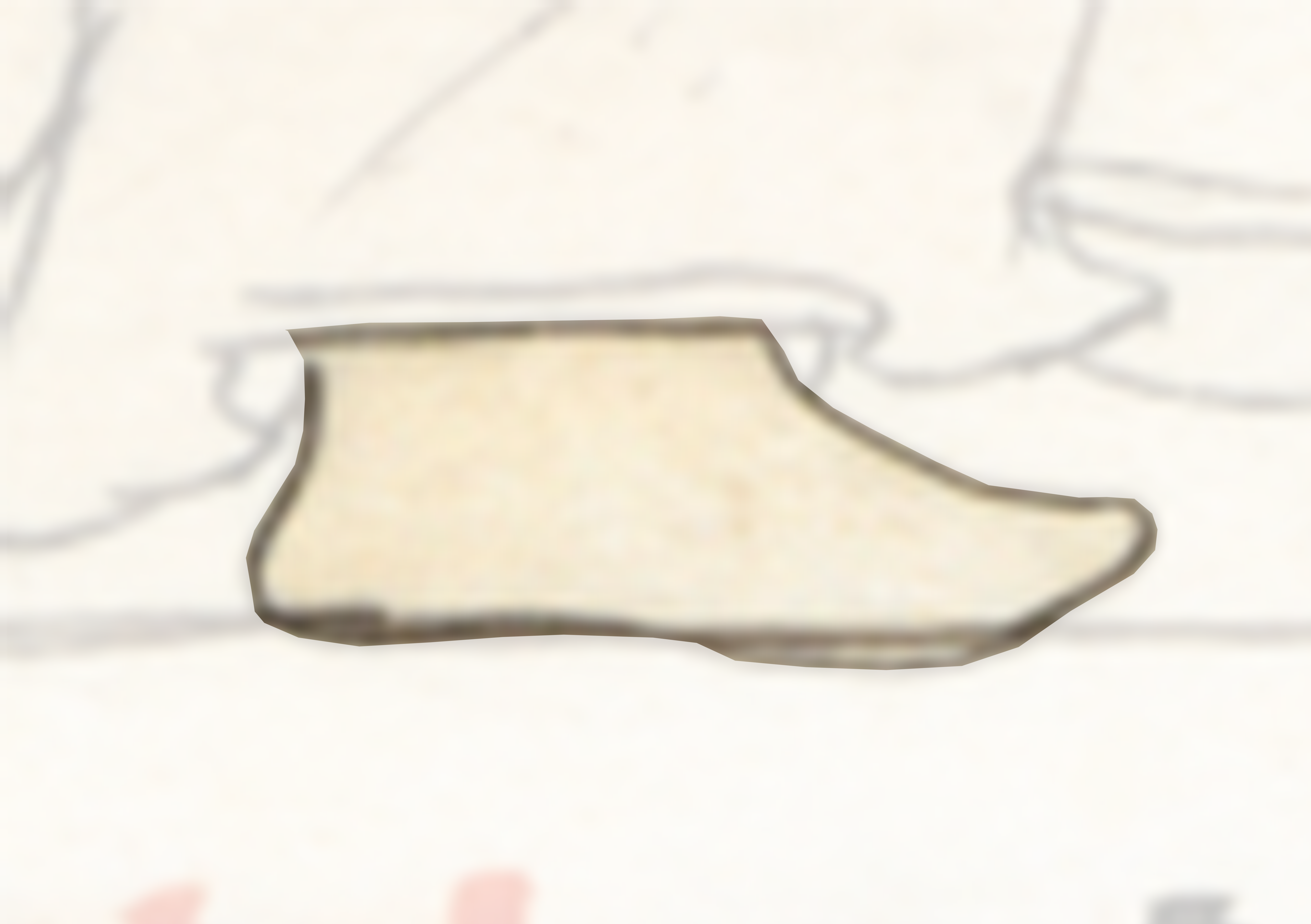 Drawing Of A Shoe With A Hole In The Middle