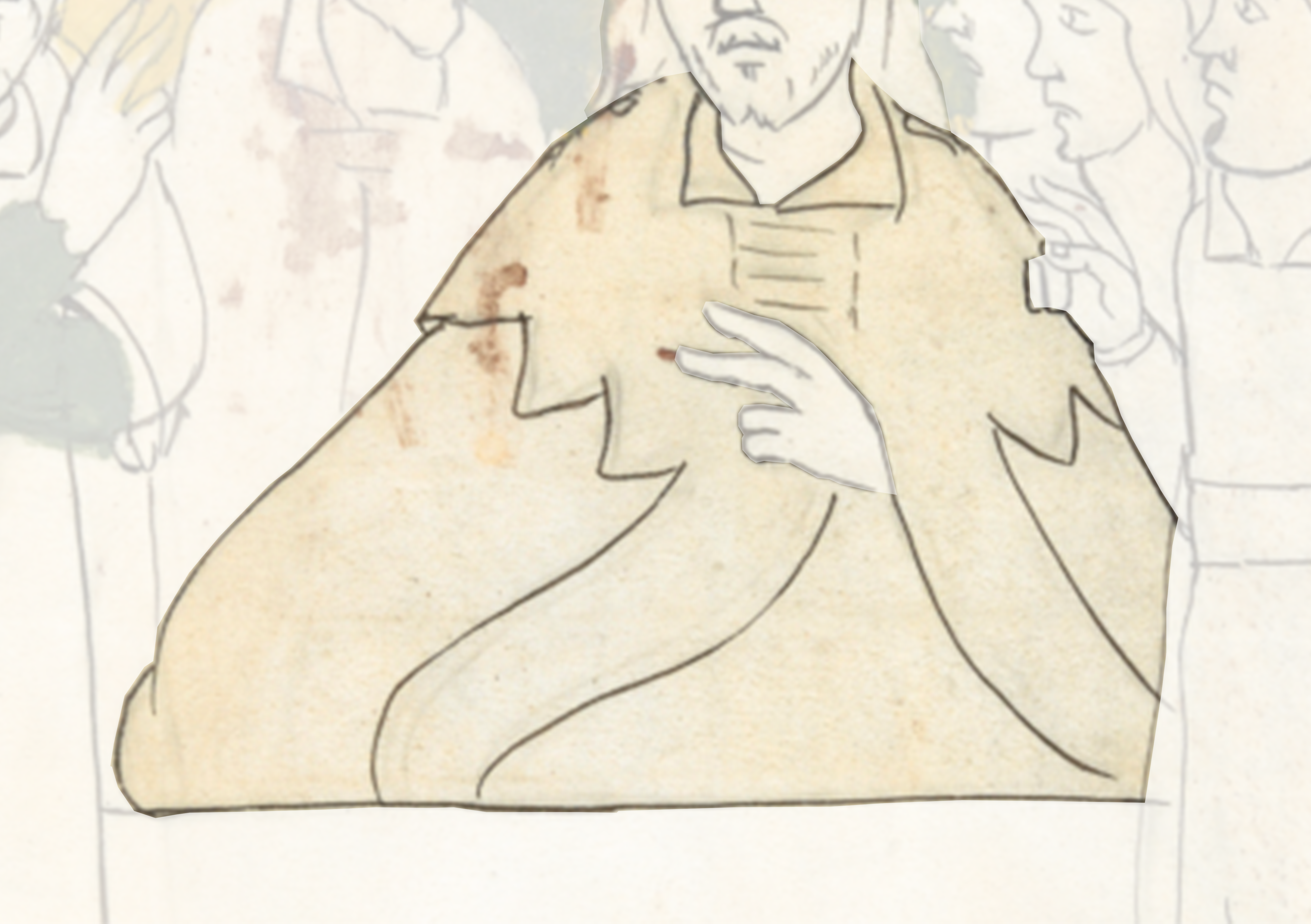 Drawing Of A Man Holding A Cell