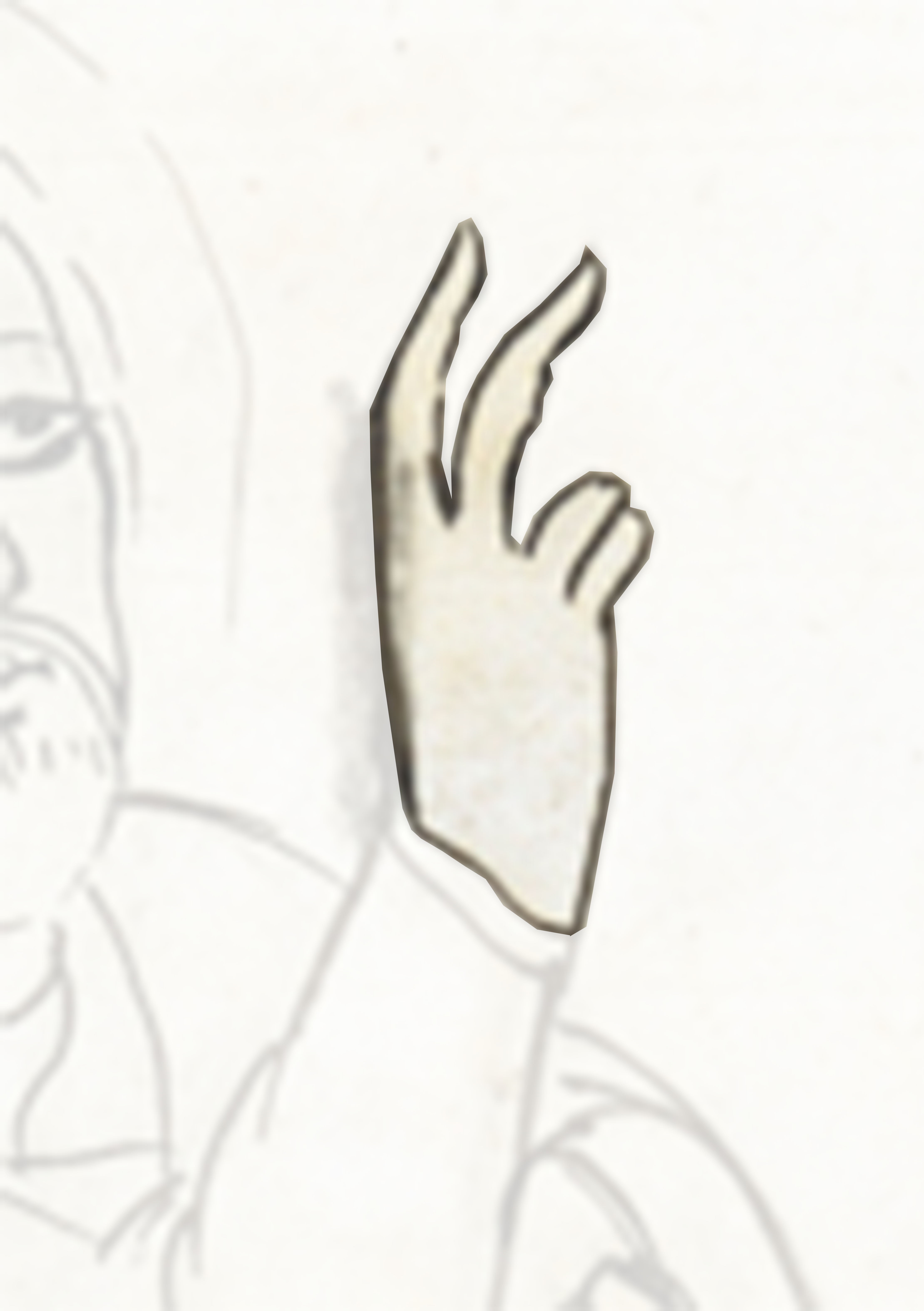 Drawing Of A Hand With A Finger On It