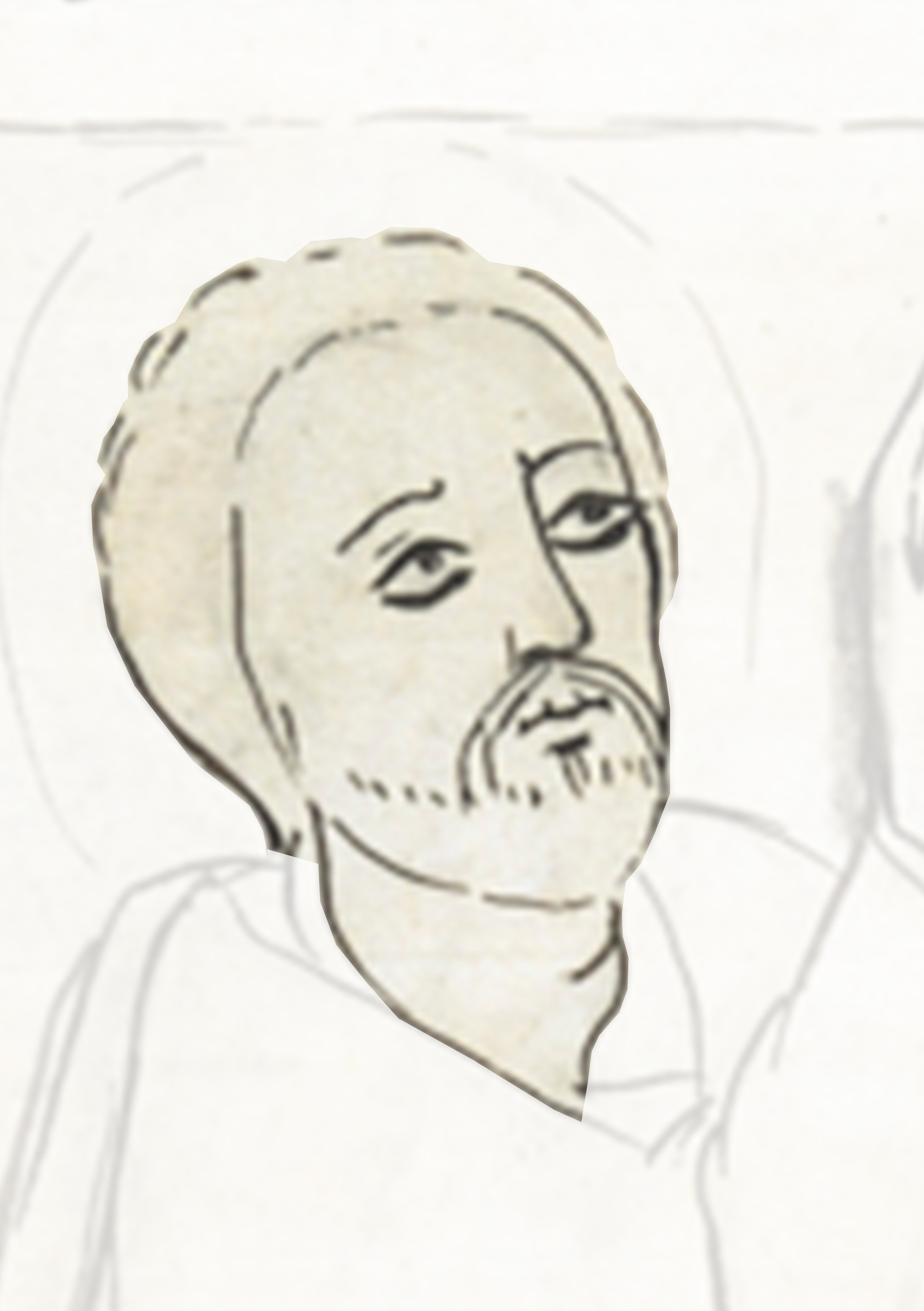Drawing Of A Man With A Beard