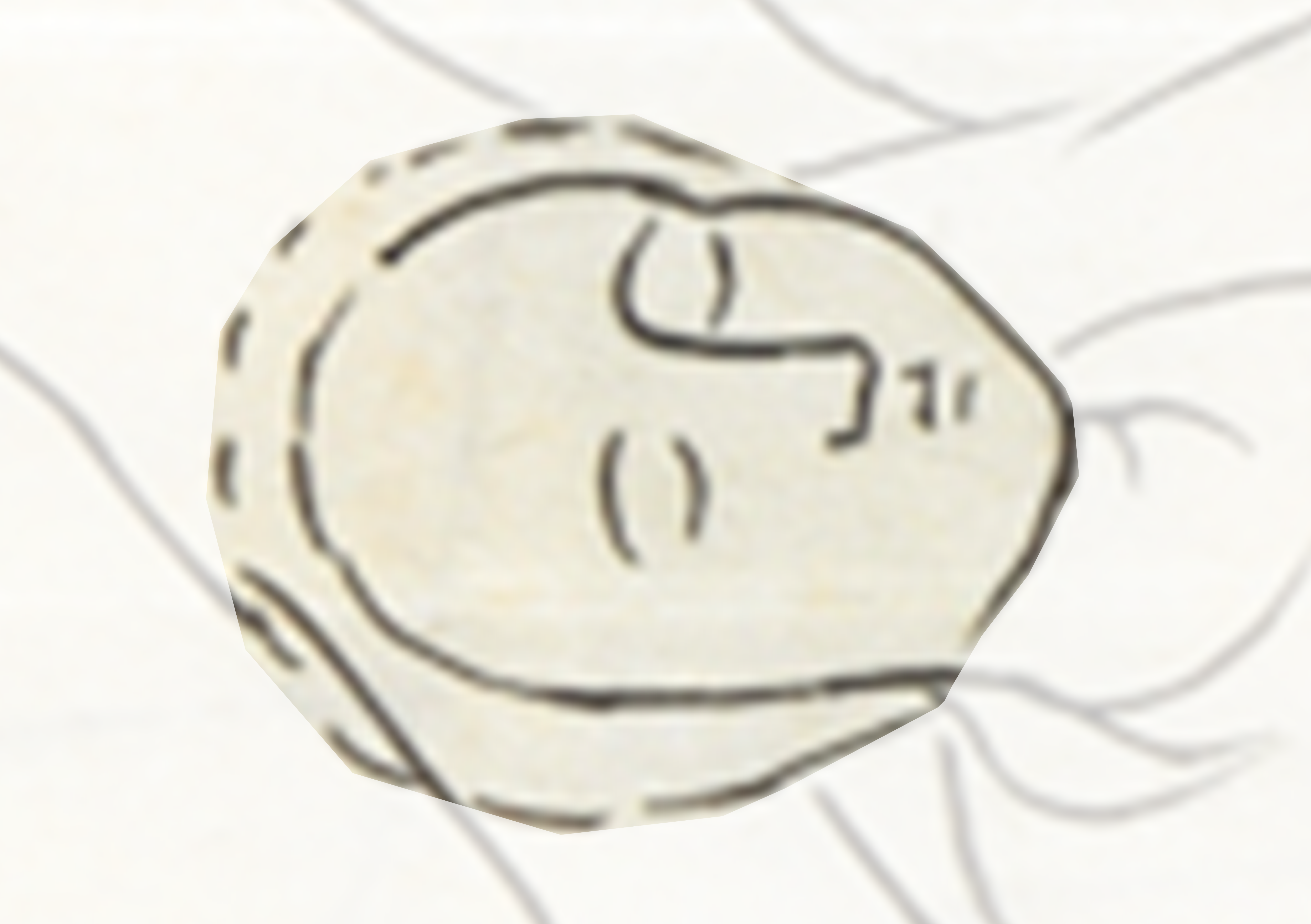 Drawing Of A Man S Face On A Piece Of Paper