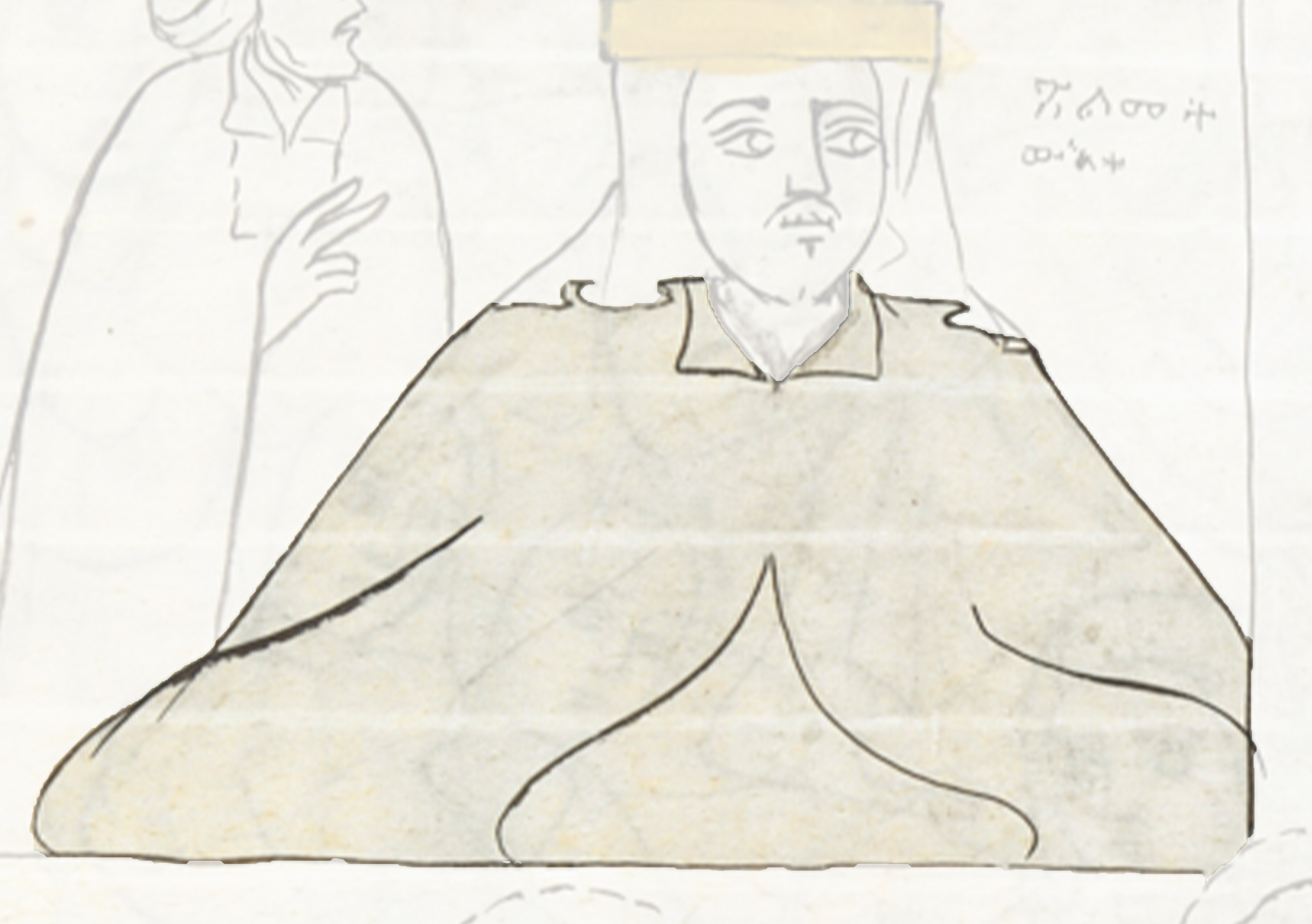 Drawing Of A Man Sitting On A Couch