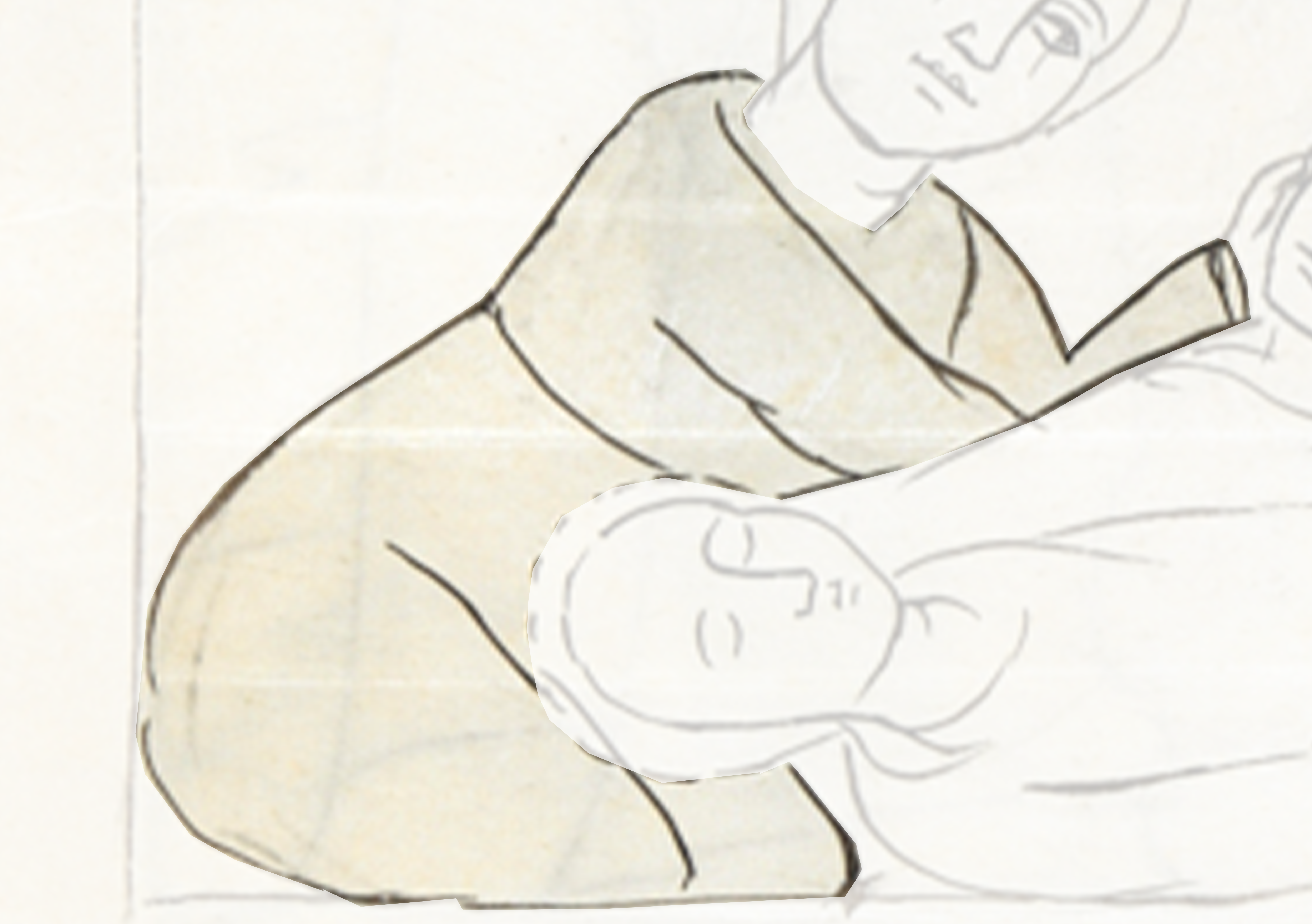 Drawing Of A Man Holding A Baby