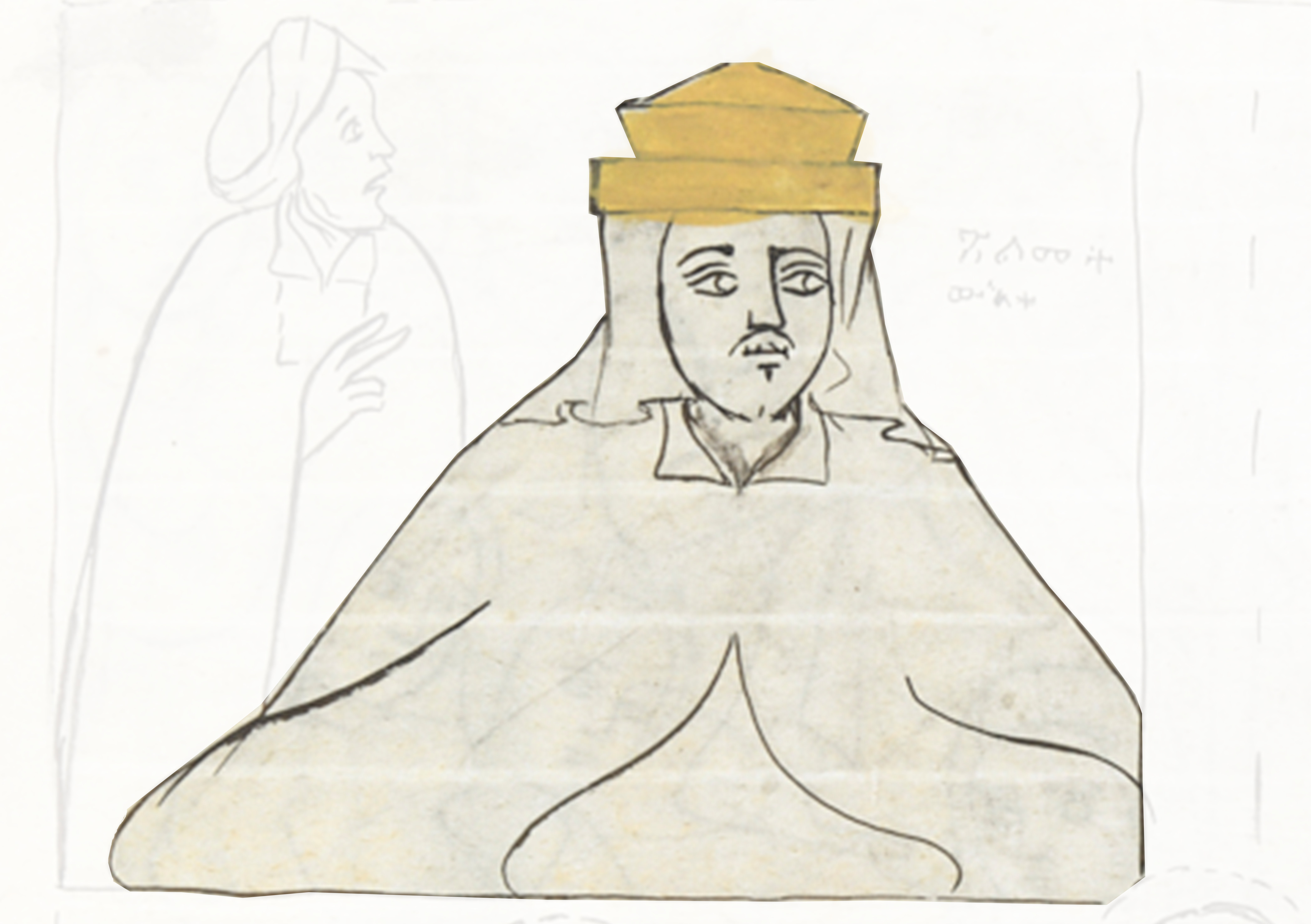 Drawing Of A Man With A Hat On