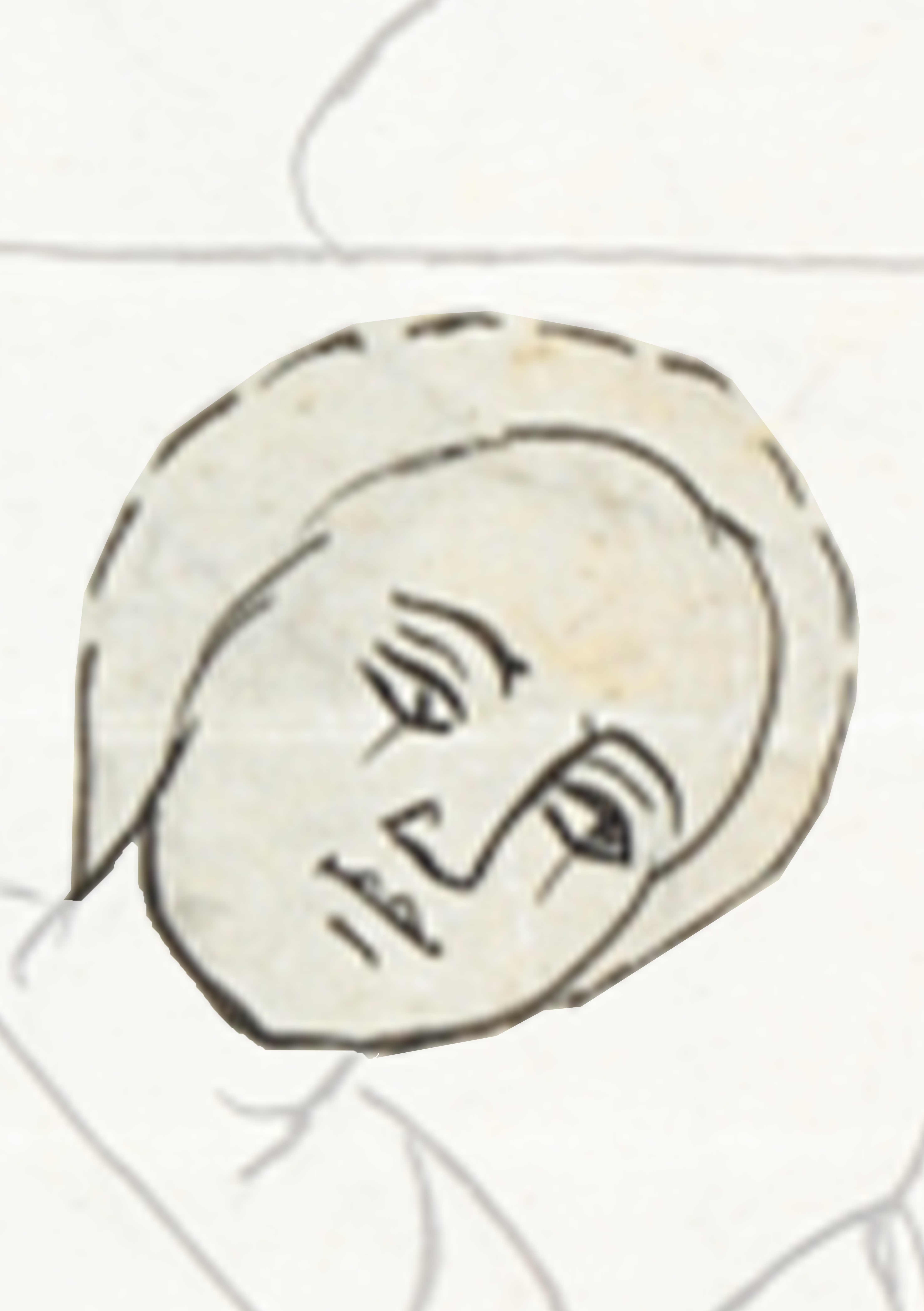 Drawing Of A Man S Face On A Piece Of Paper