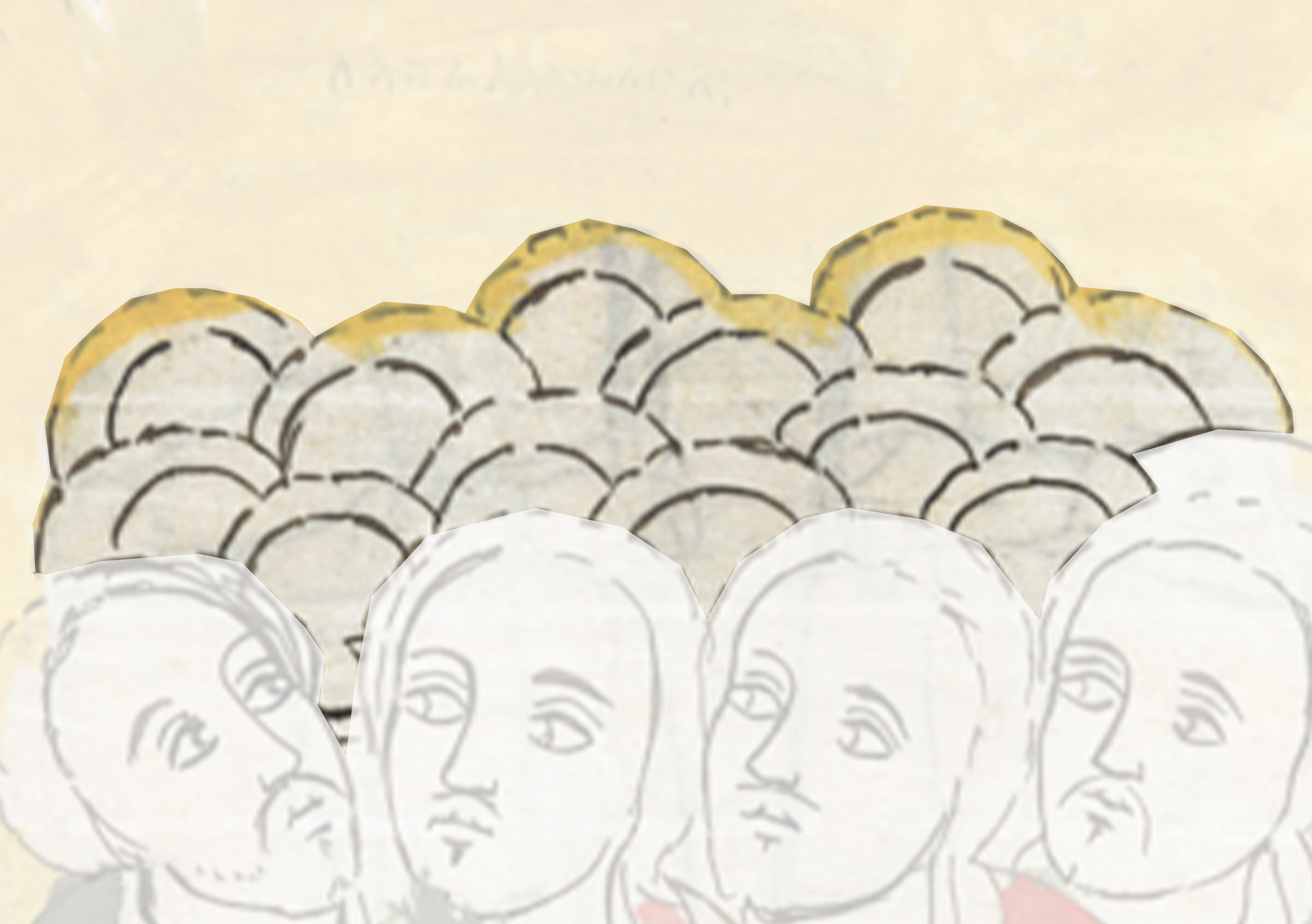 Drawing Of A Group Of People In A Circle