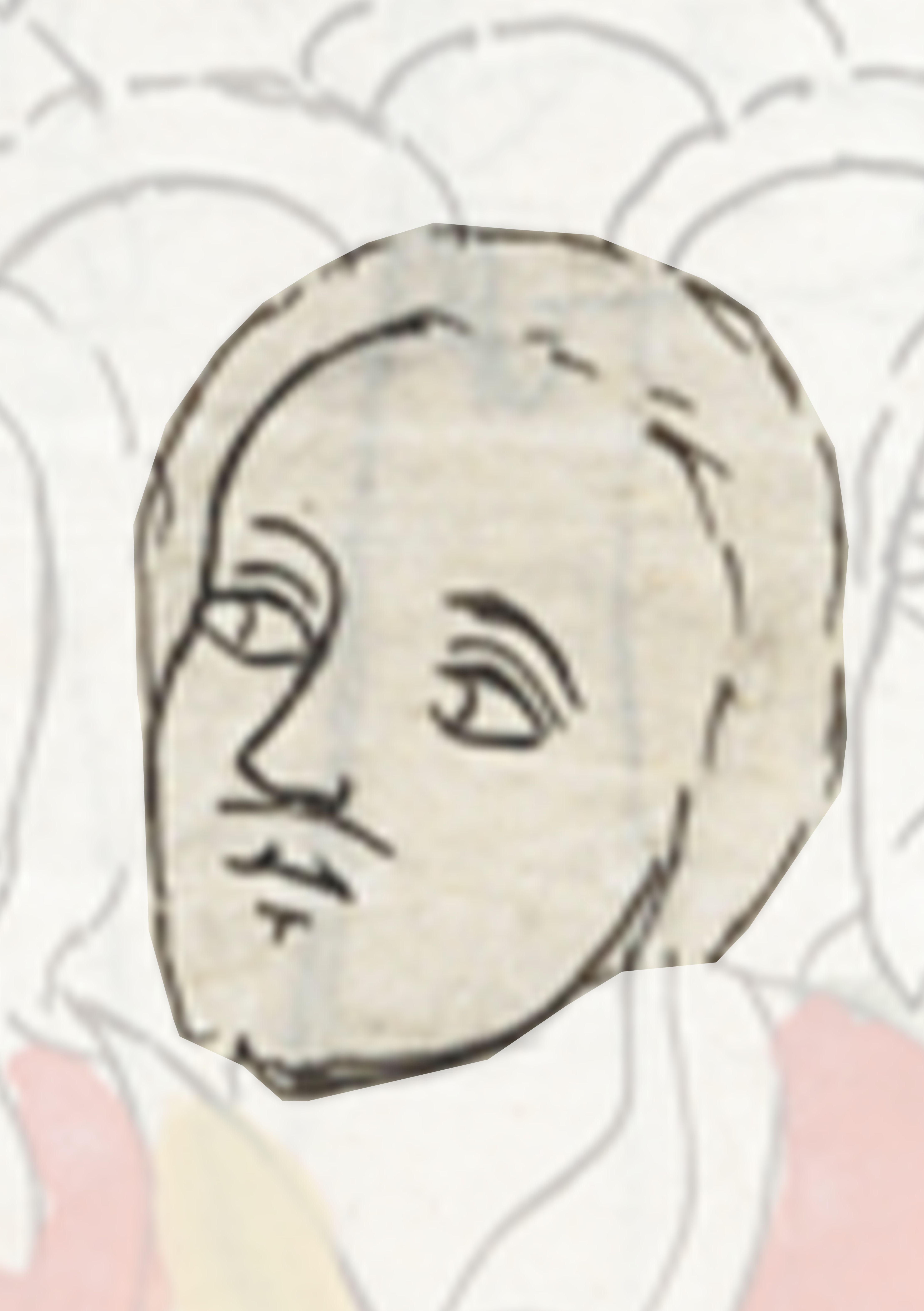 Drawing Of A Man With A Face