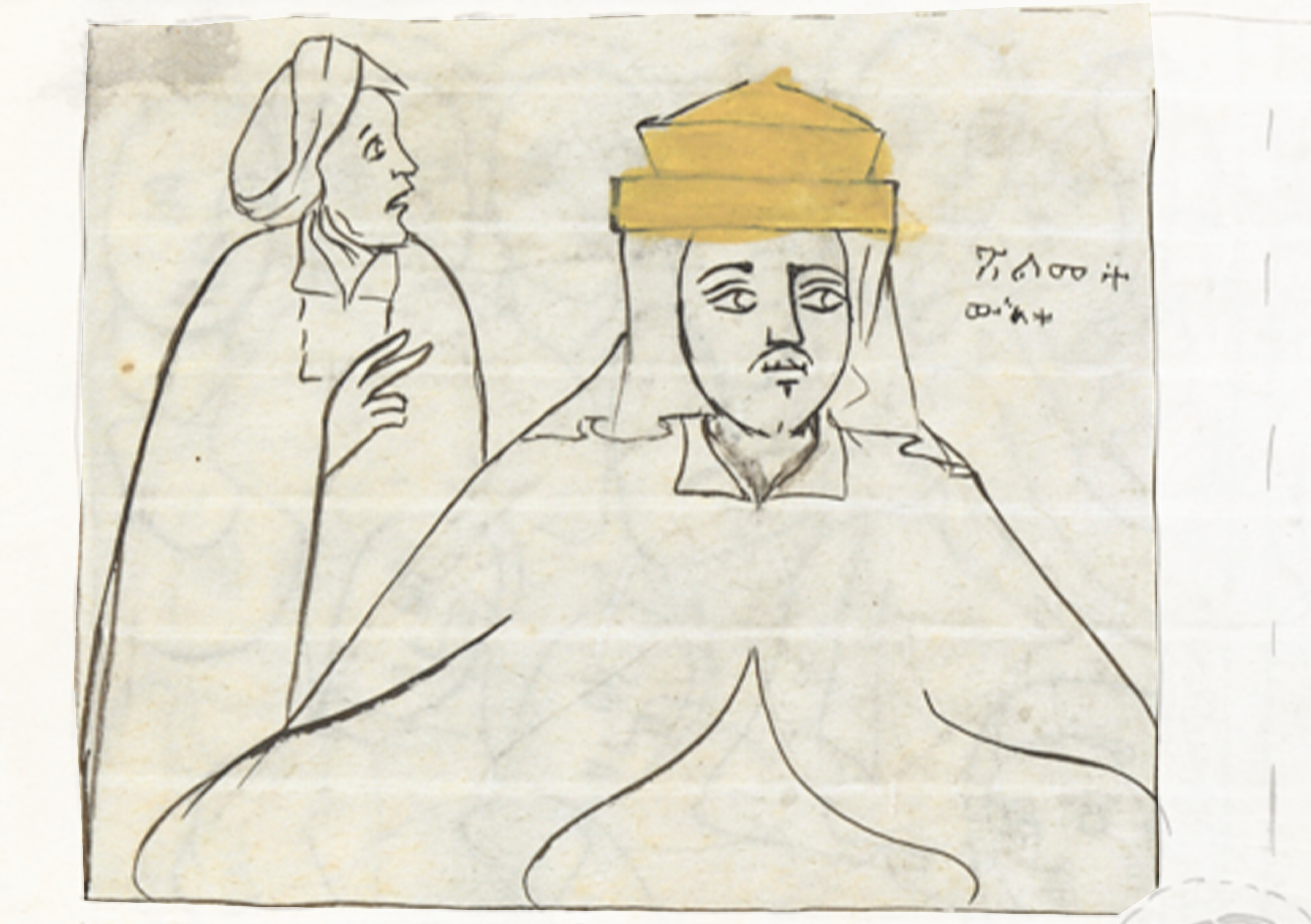 Drawing Of A Man With A Hat On