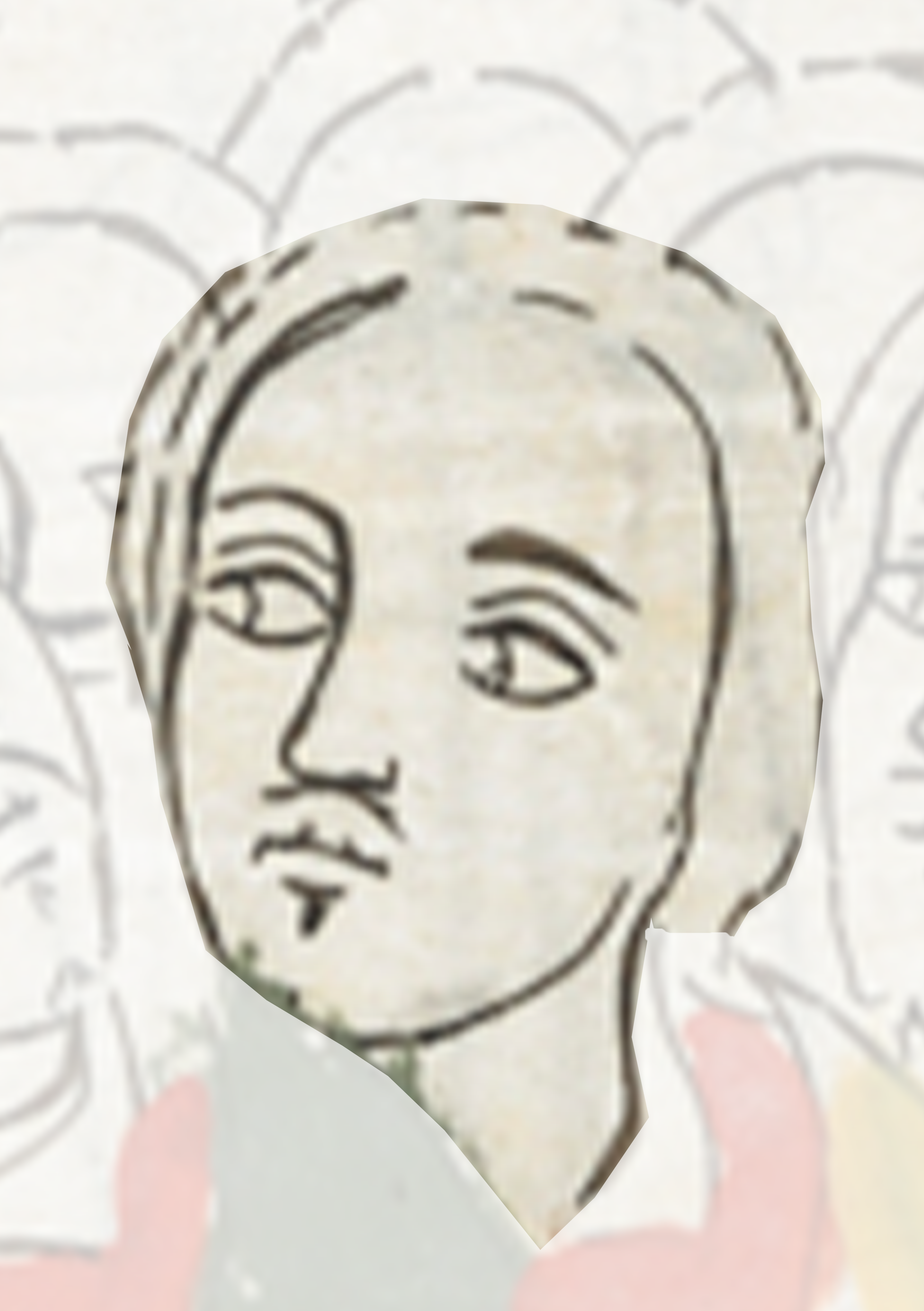 Drawing Of A Man With A Face