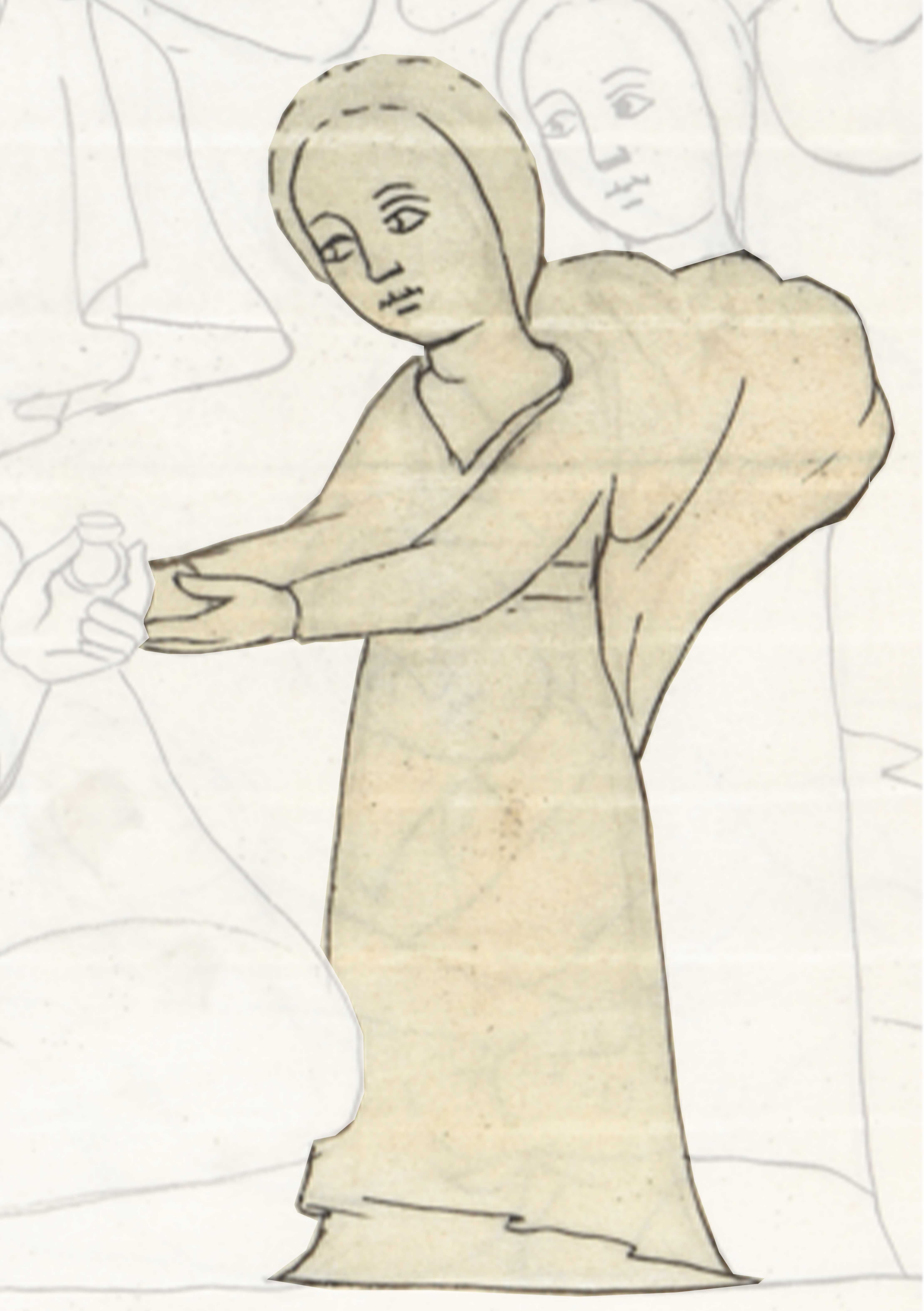 Drawing Of A Man Holding A Knife