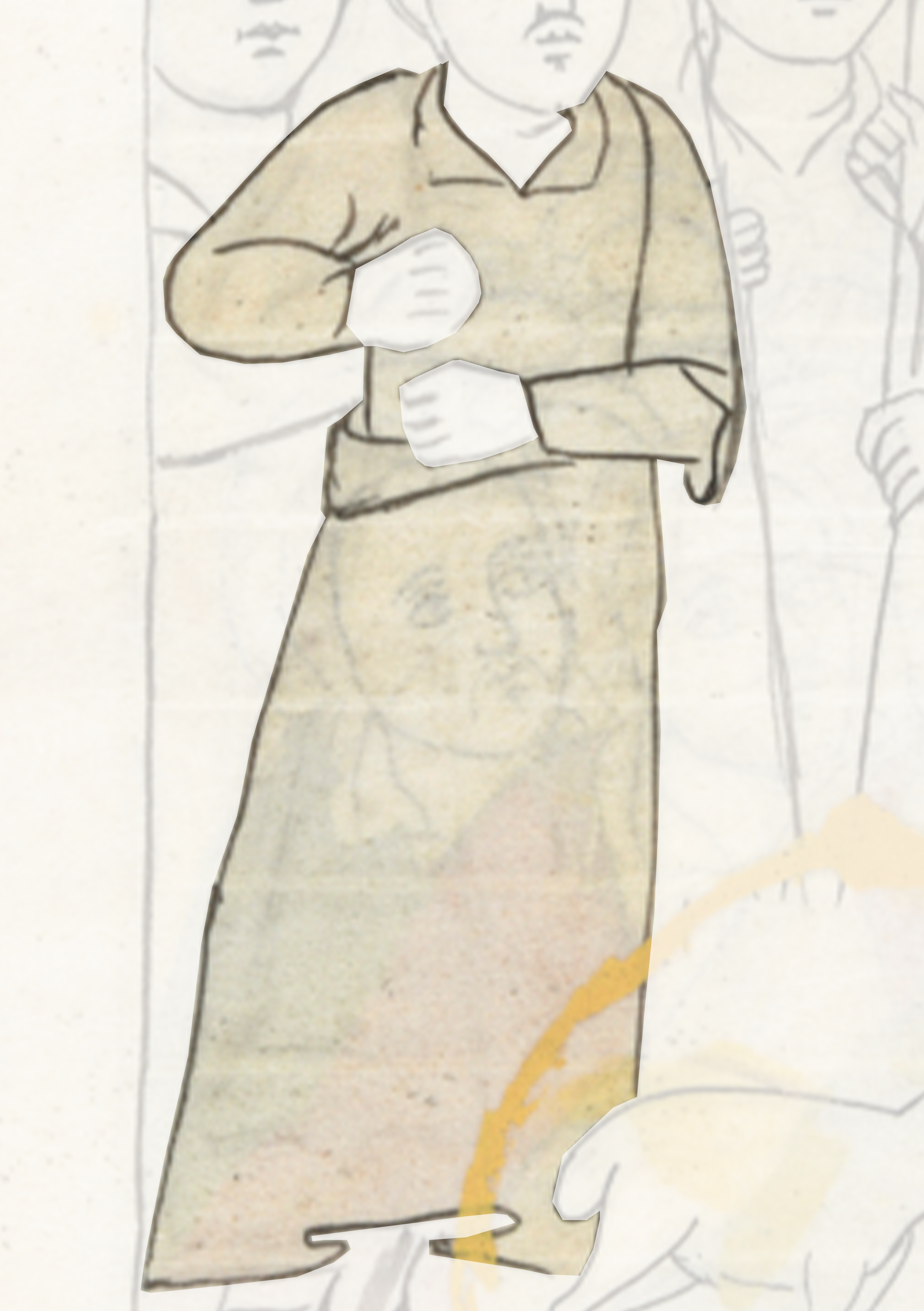 Drawing Of A Woman In A Dress