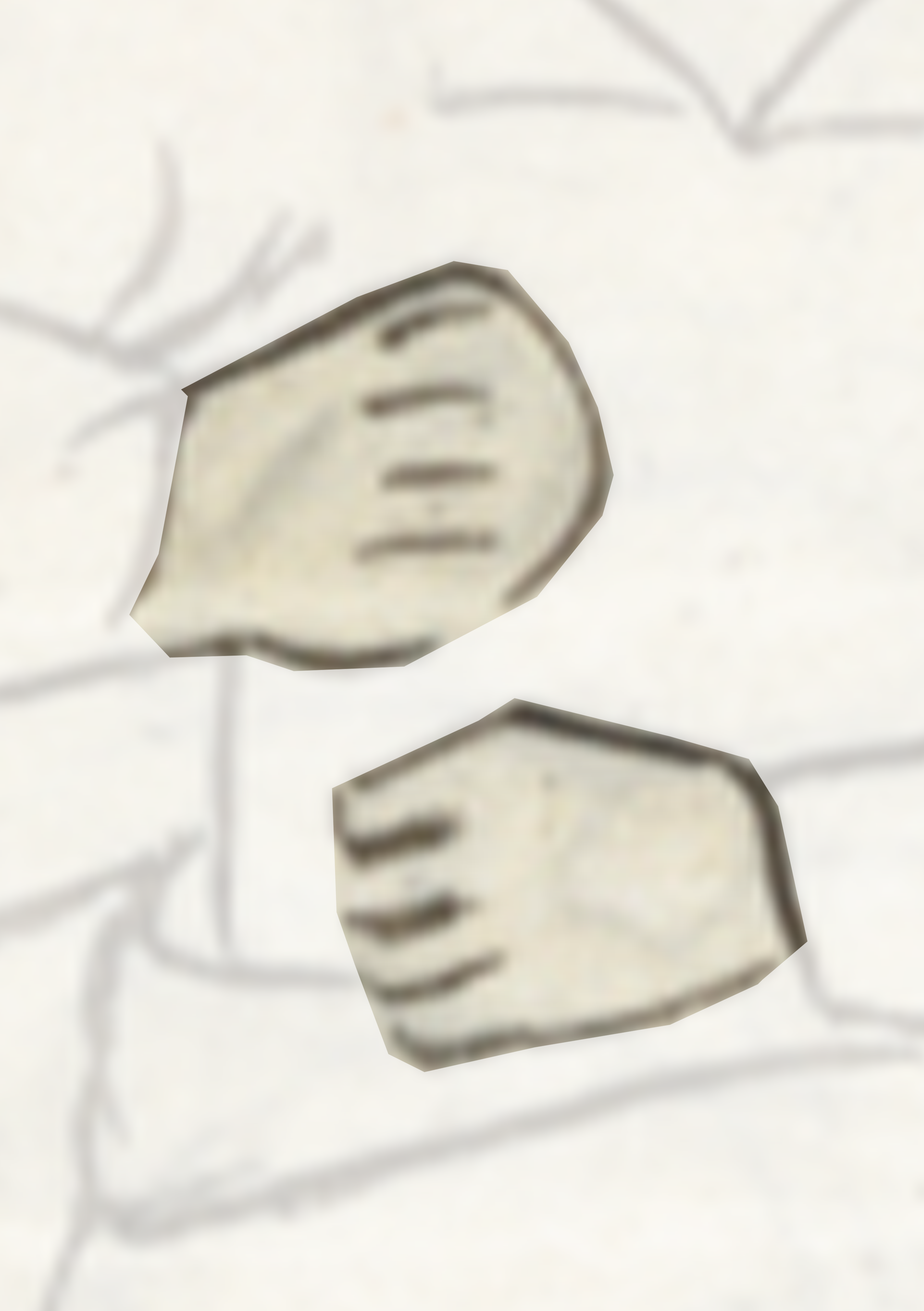 Two Pieces Of Paper With A Hole In The Middle