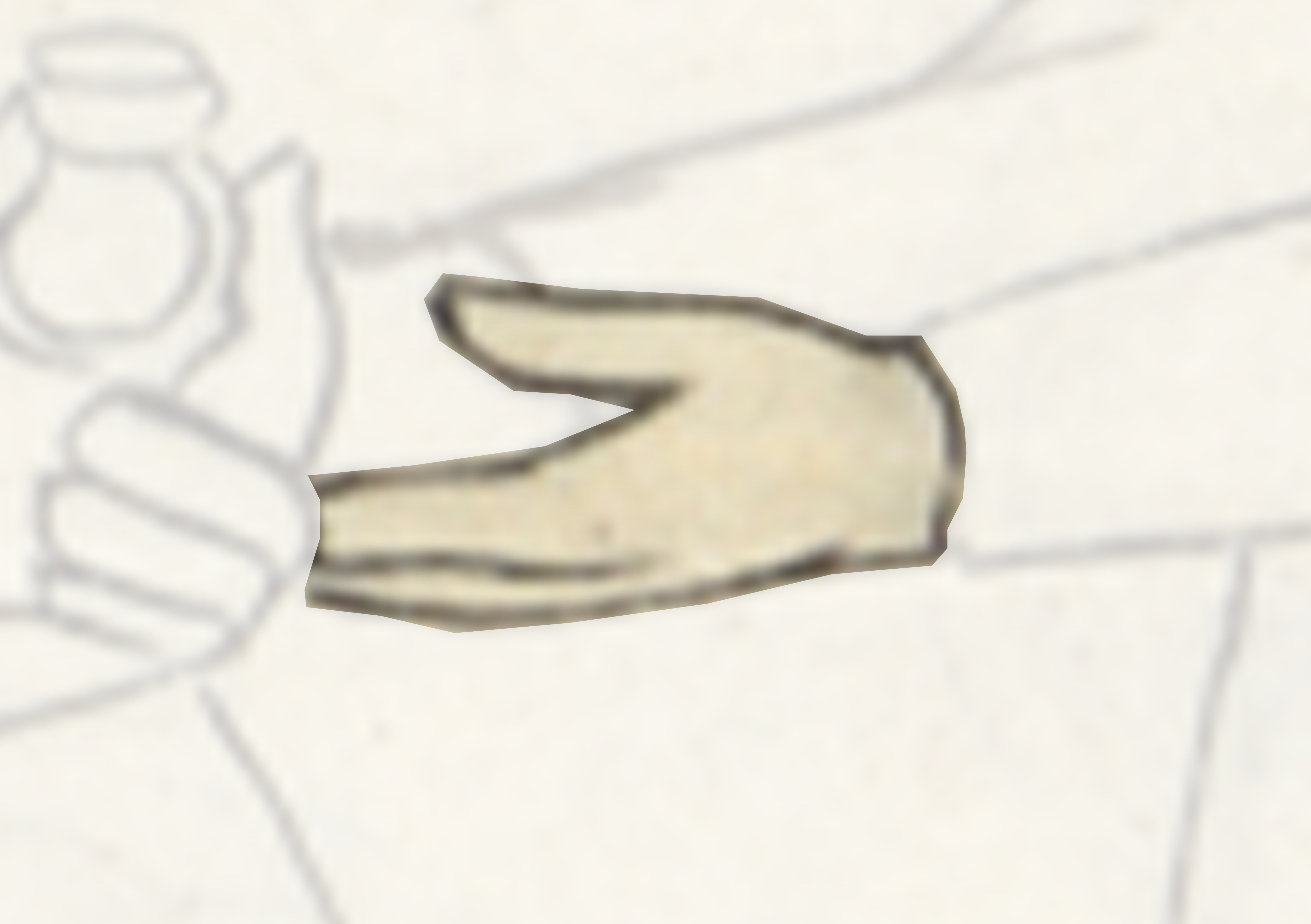 Drawing Of A Hand Holding A Piece Of Paper