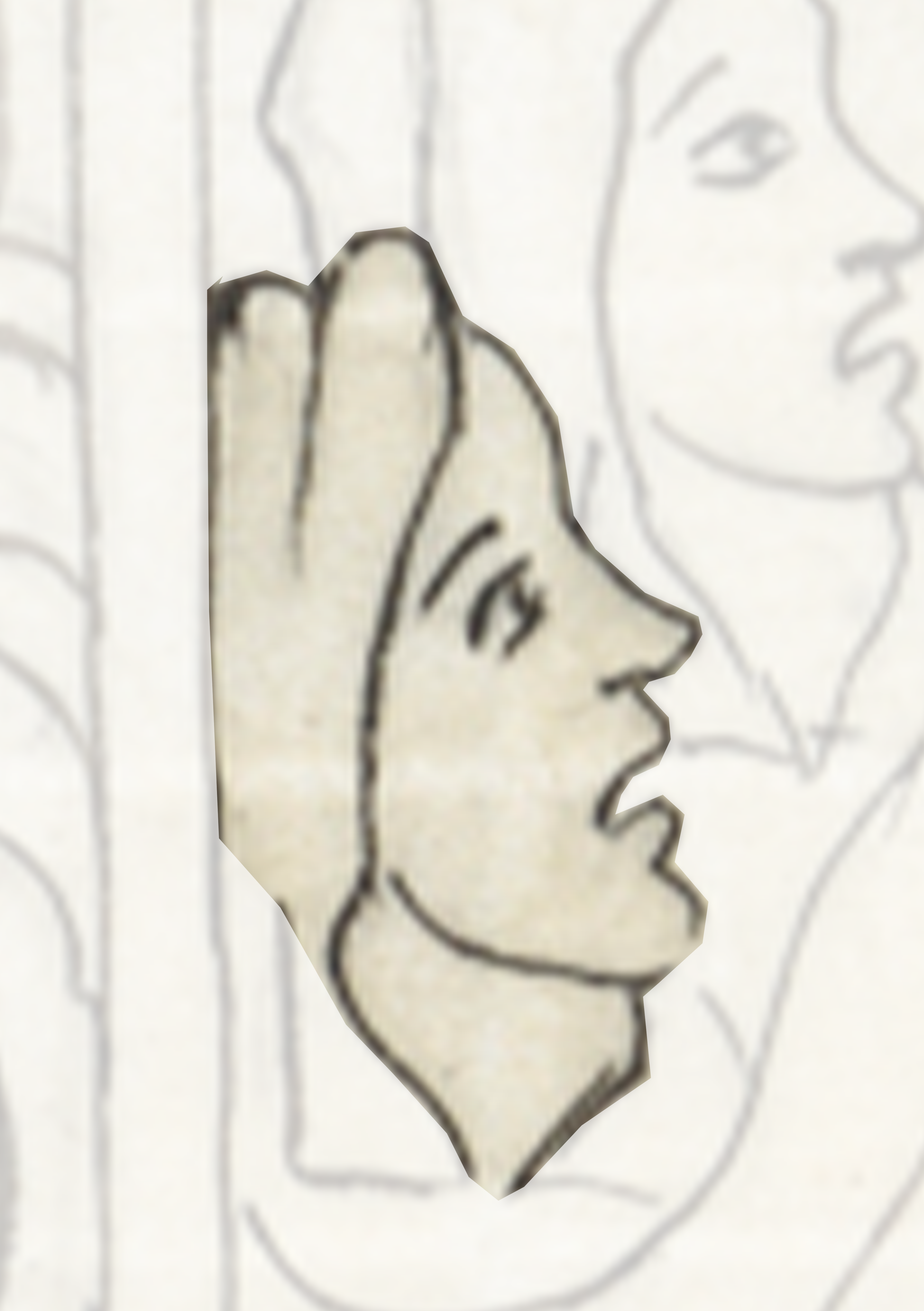 Drawing Of A Face With A Man S Face