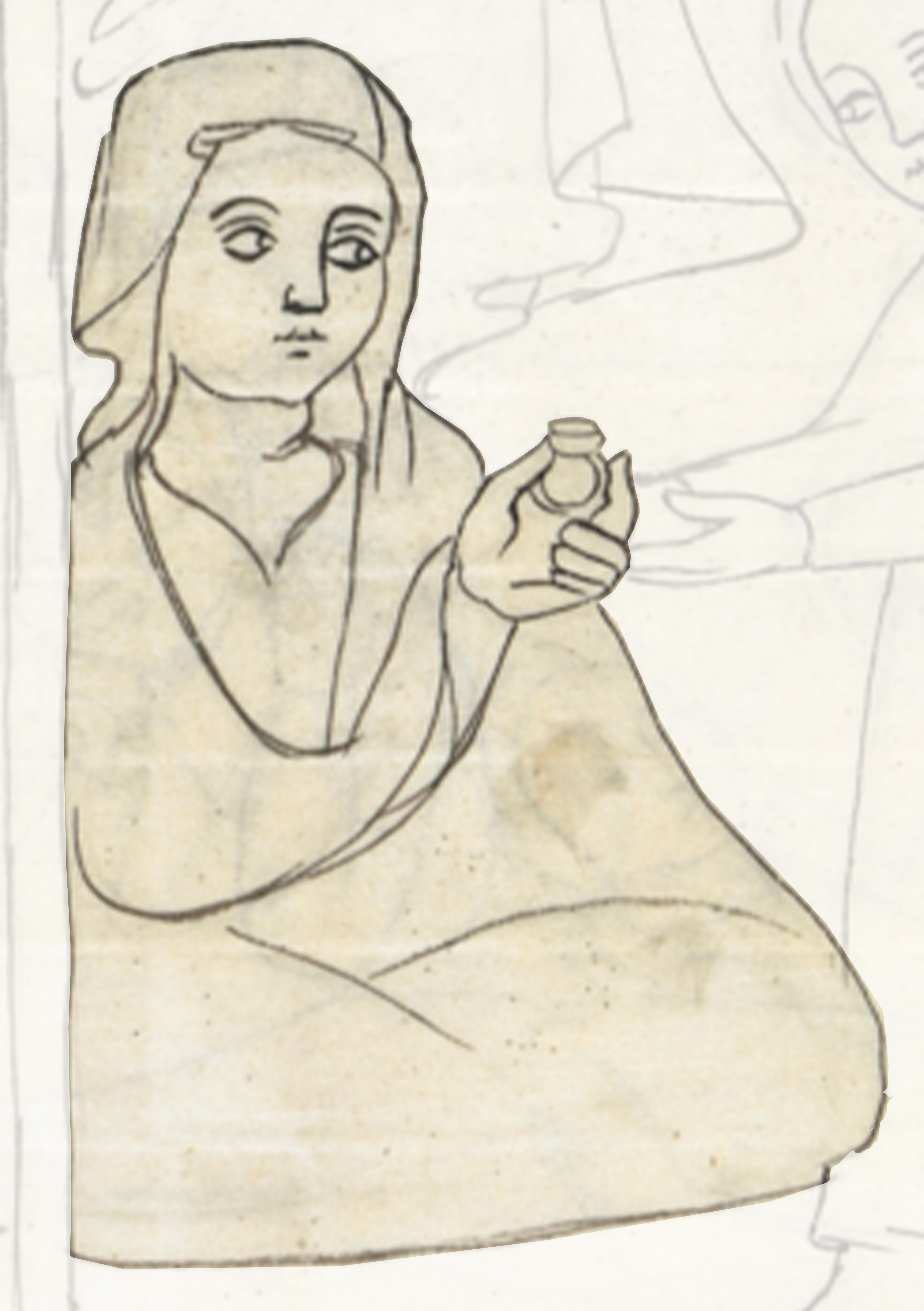 Drawing Of A Woman Sitting On A Chair