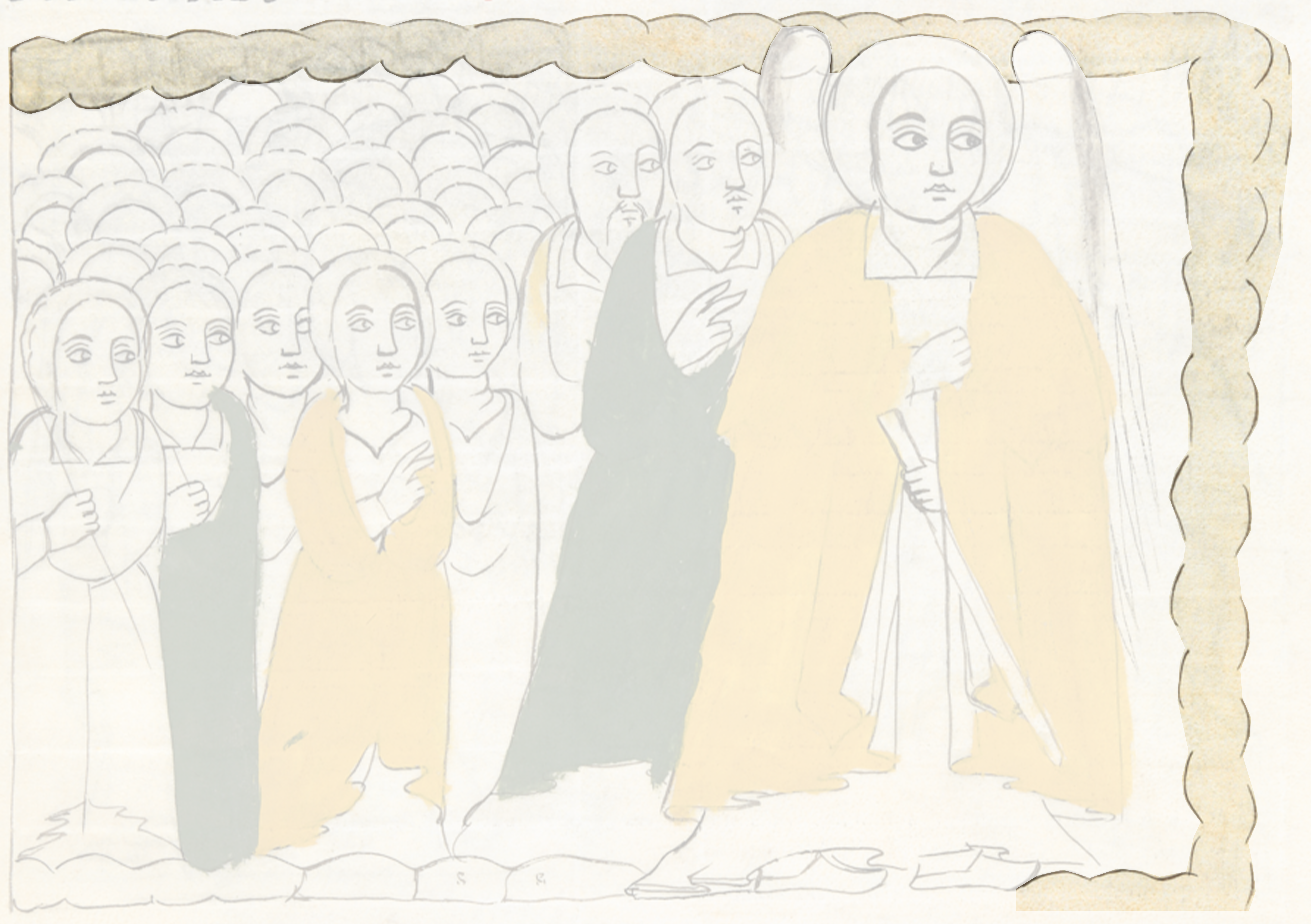 Drawing Of A Group Of People