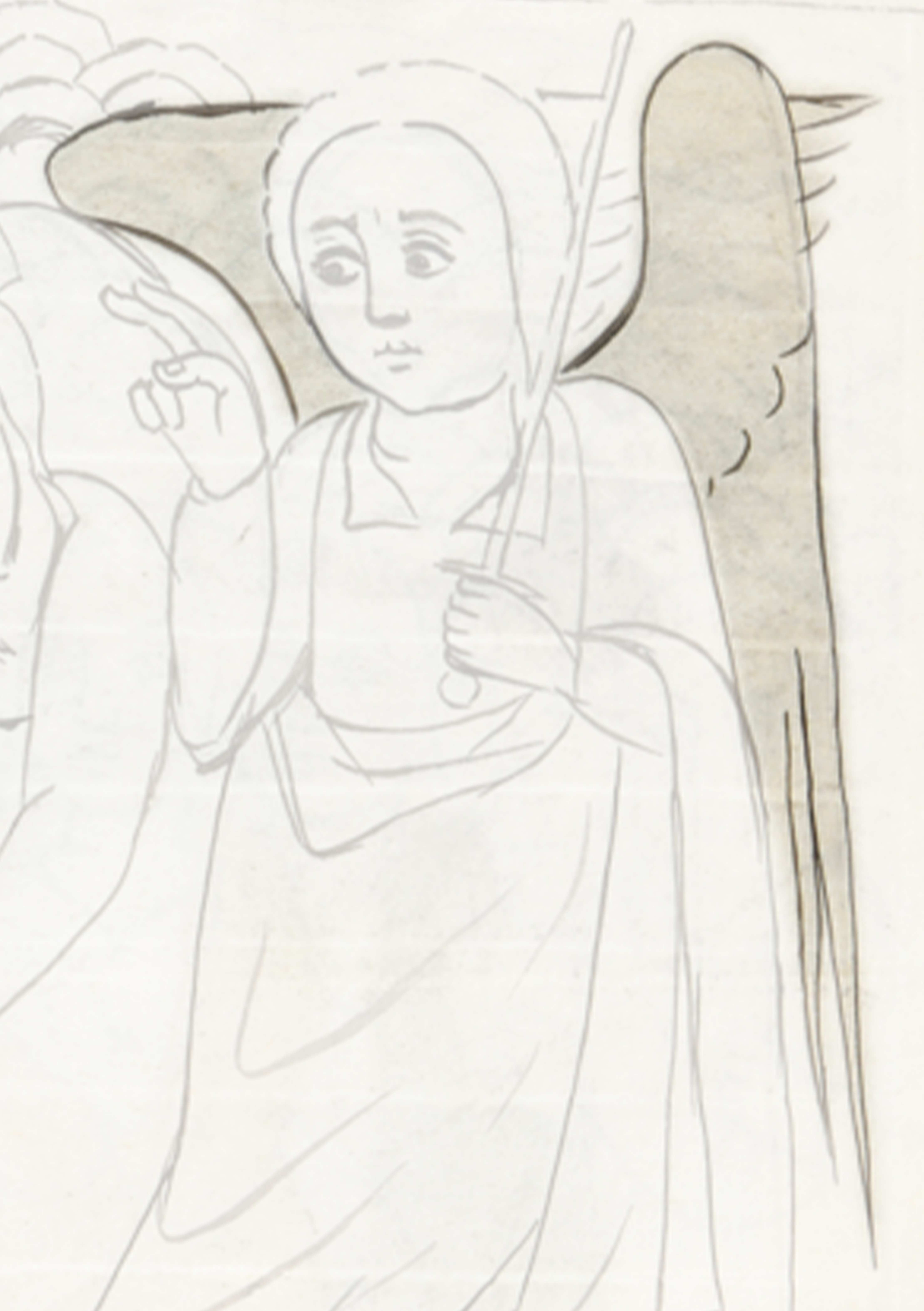 Drawing Of An Angel Holding A Baby