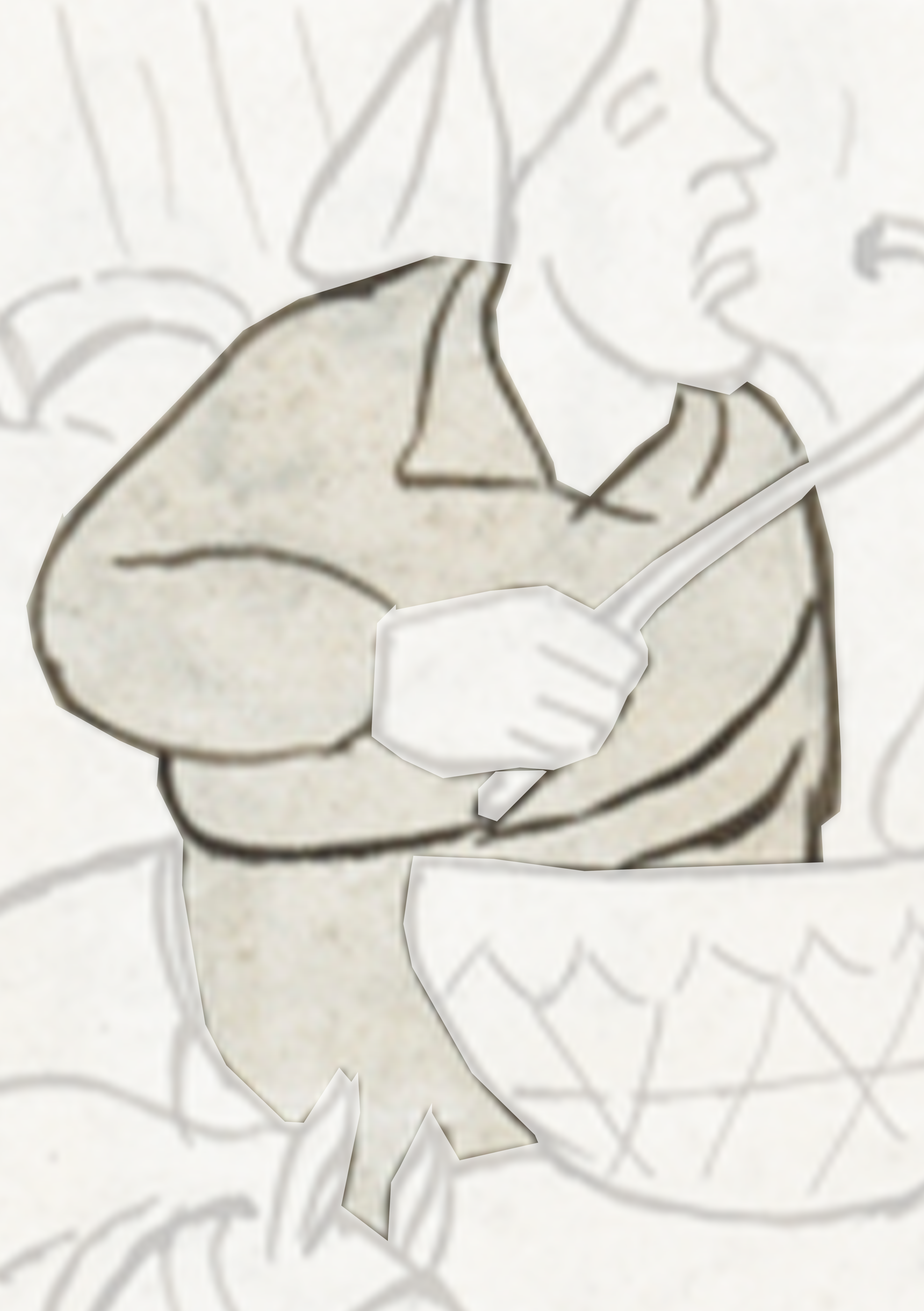 Drawing Of A Man With A Guitar