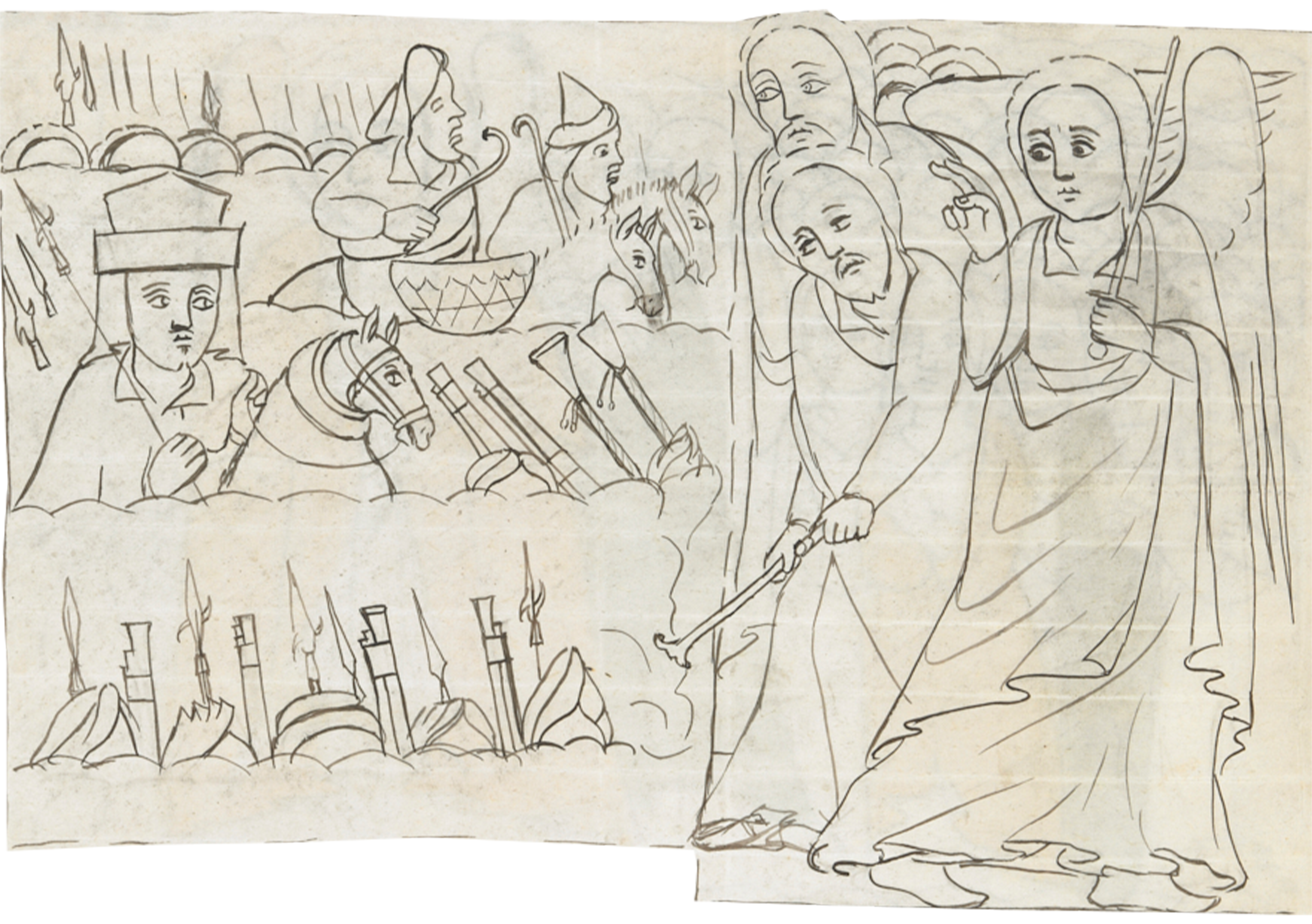 Drawing Of A Woman And A Man