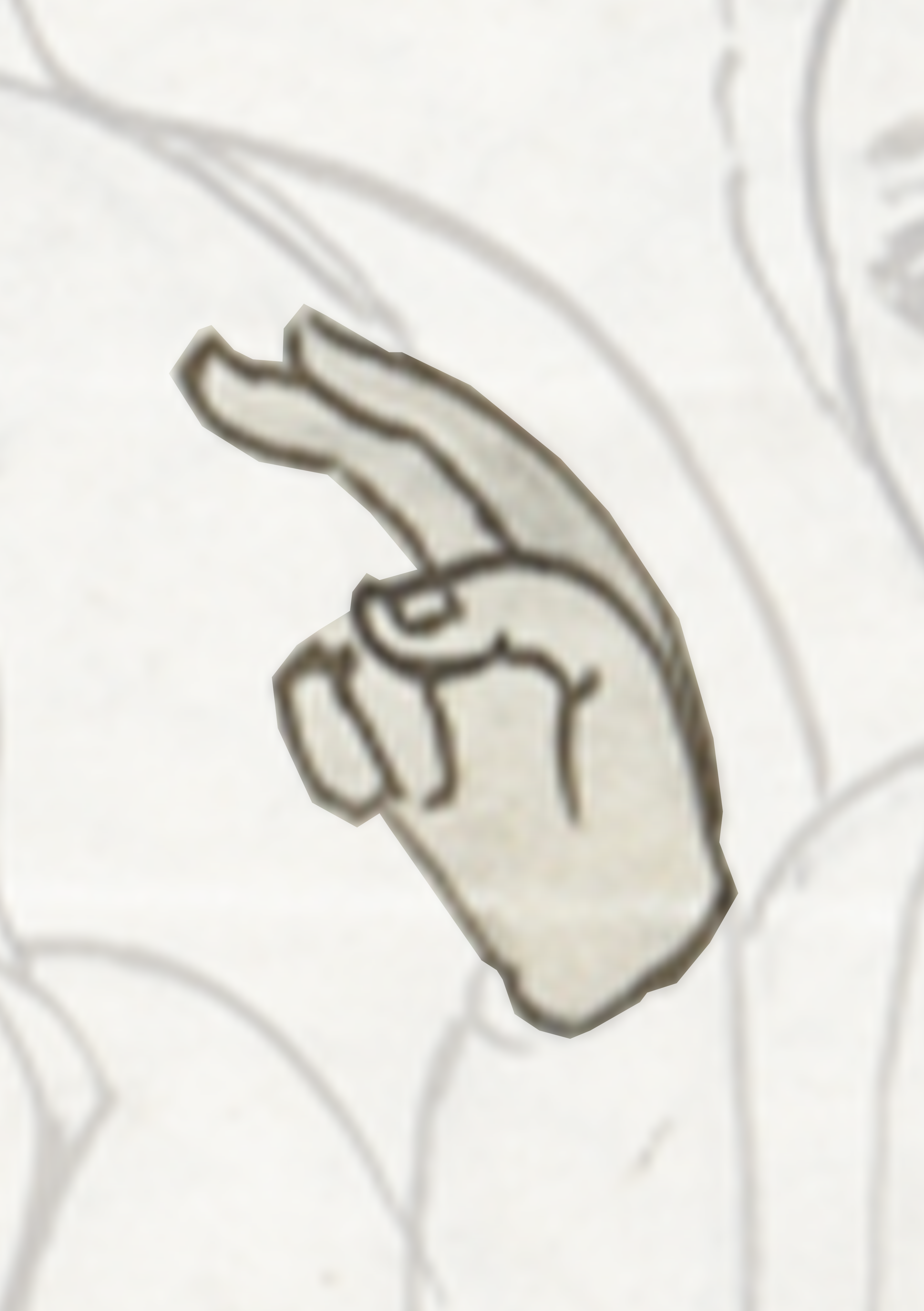 Drawing Of A Hand Holding A Finger