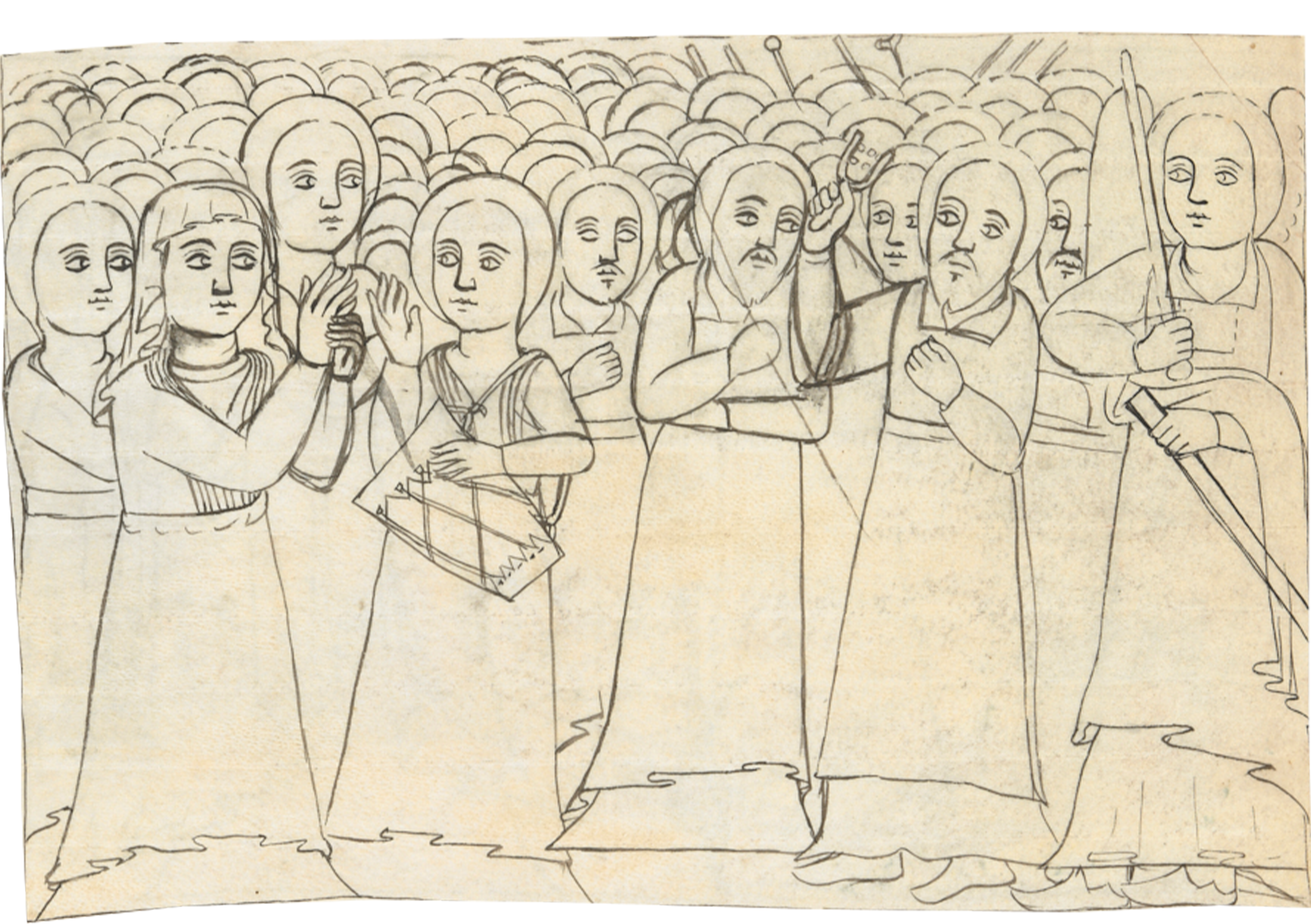 Drawing Of A Group Of People