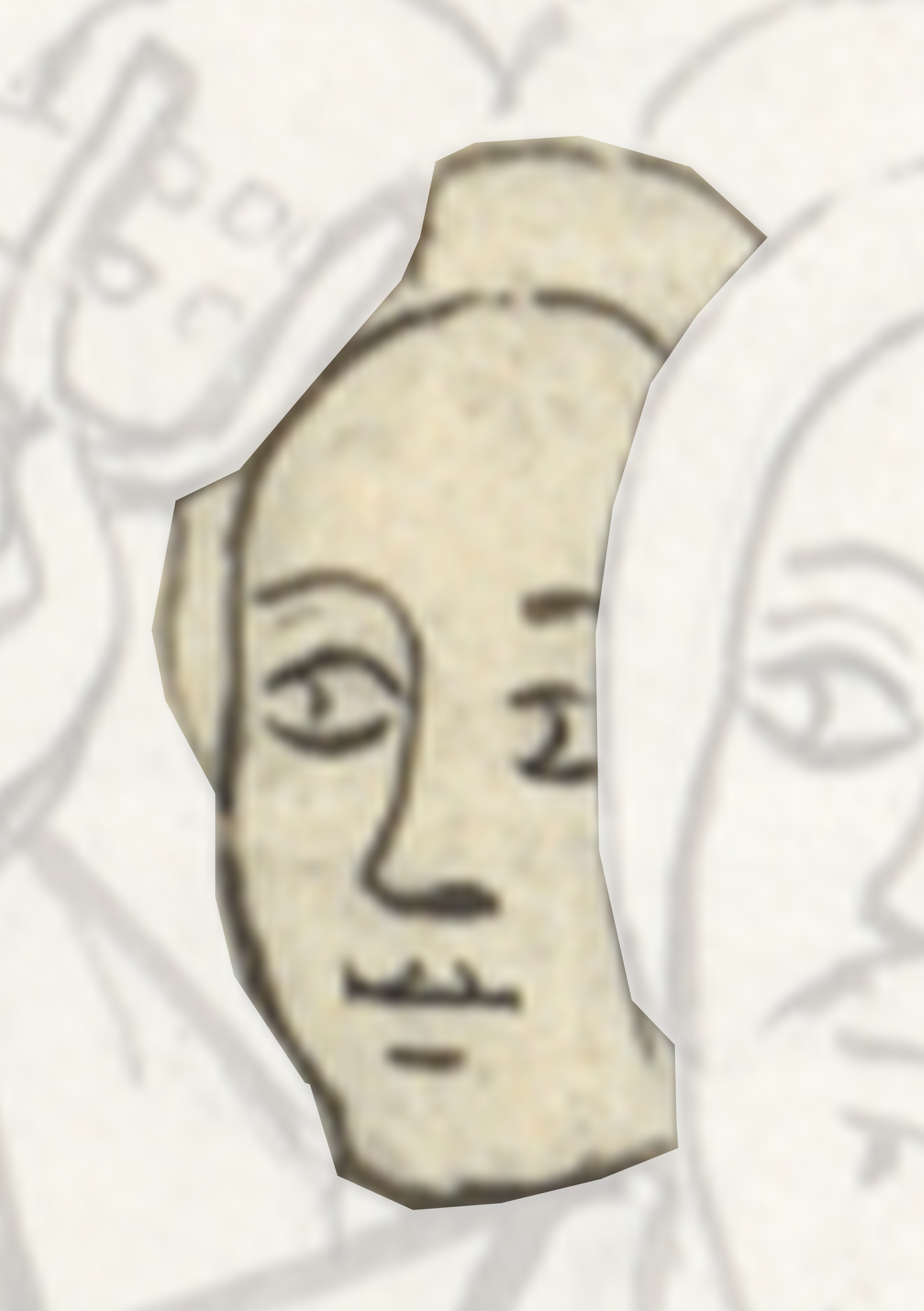 Drawing Of A Face With Many Faces