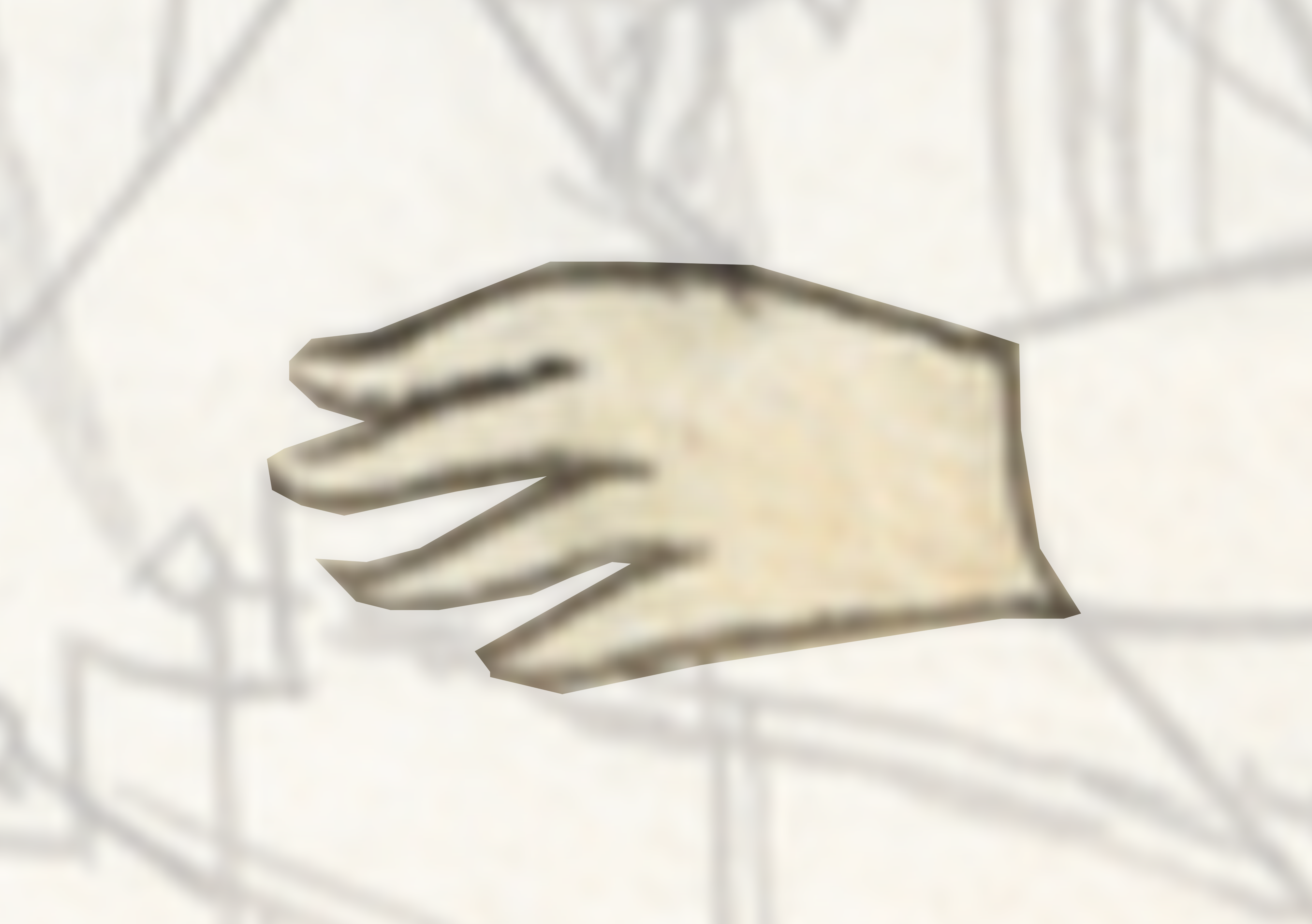 Hand Is Shown In The Middle Of A Drawing