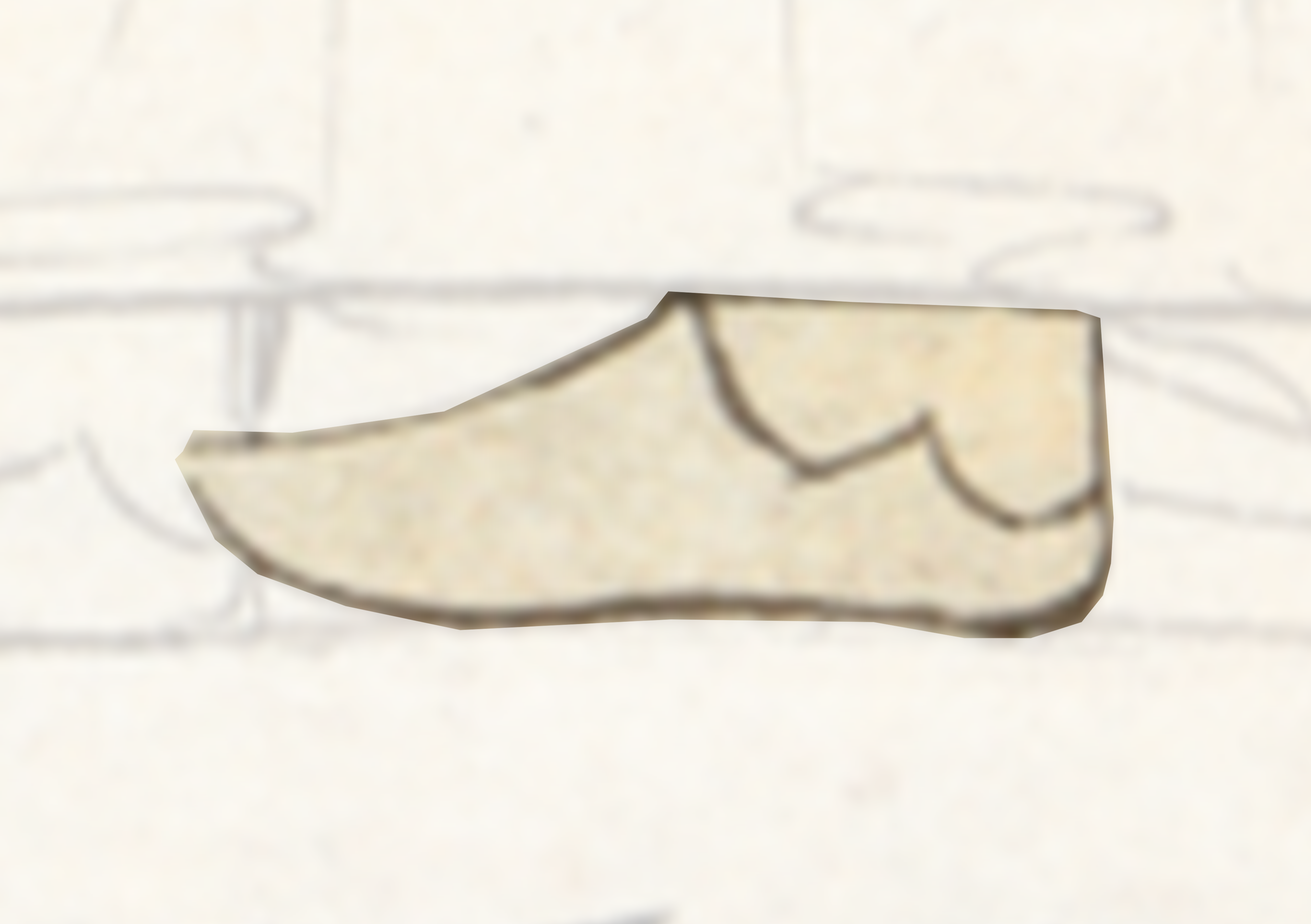 Drawing Of A Shoe With A Hole In The Middle