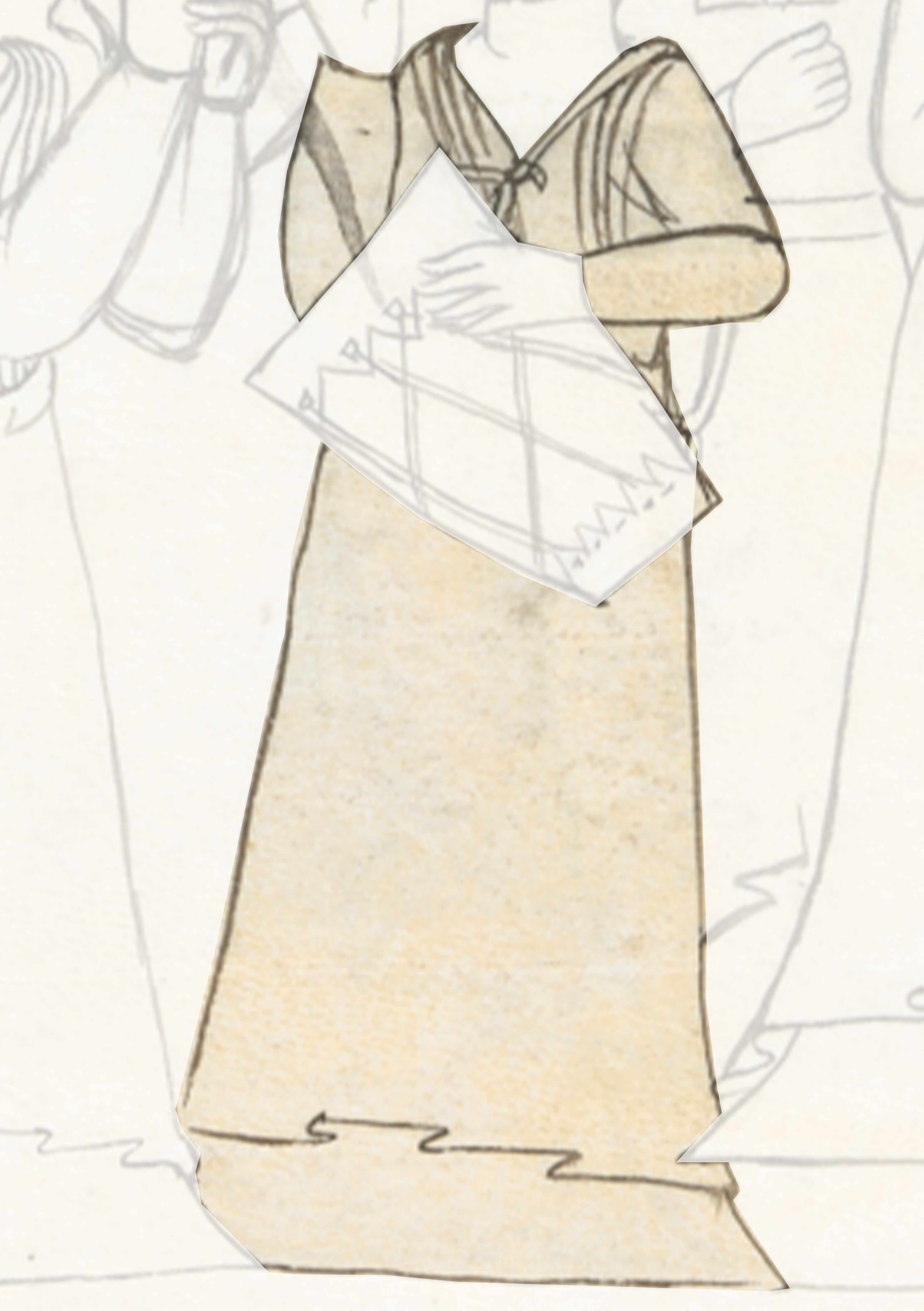 Drawing Of A Man And Woman In A Dress