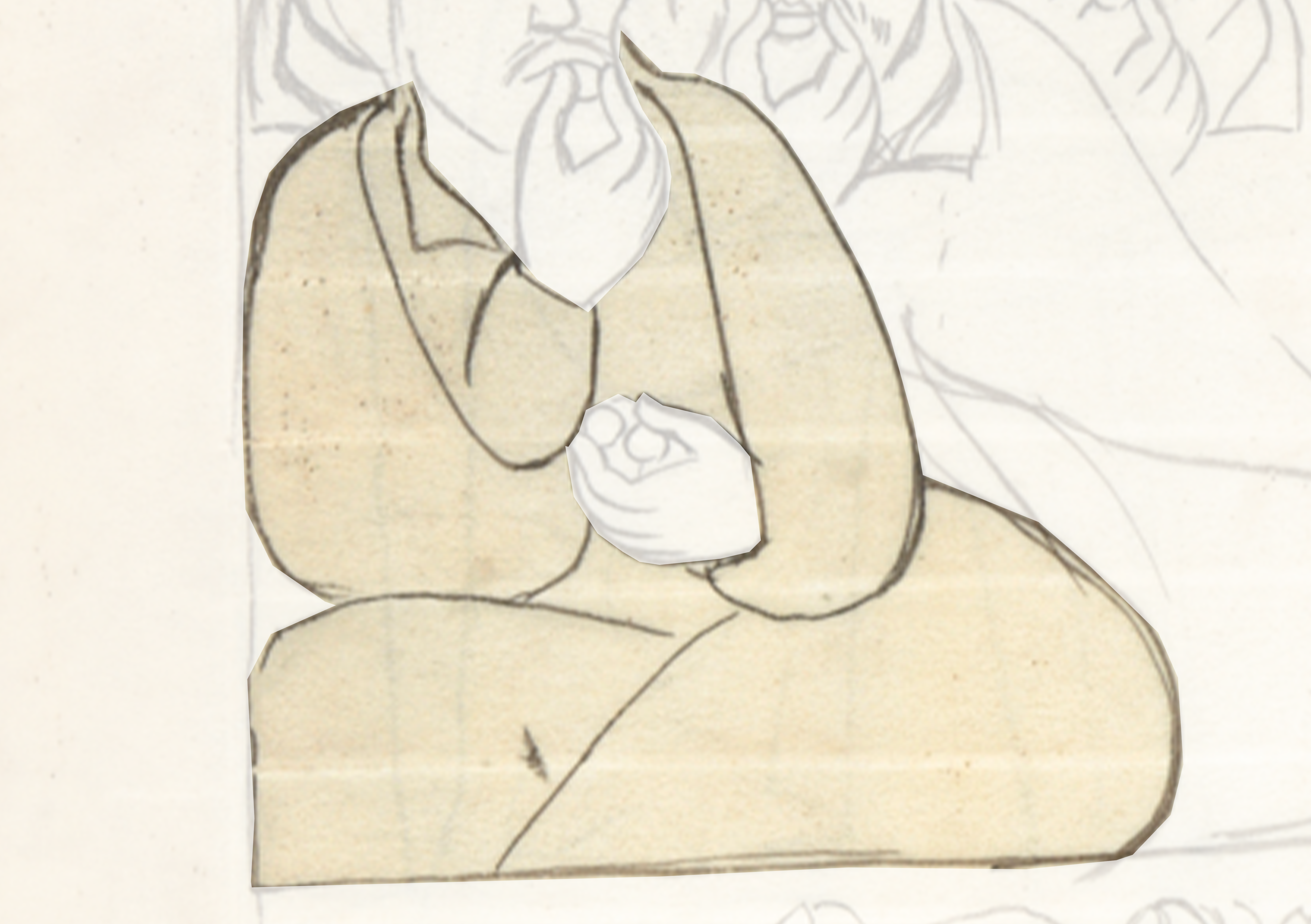 Drawing Of A Woman Sitting On A Chair