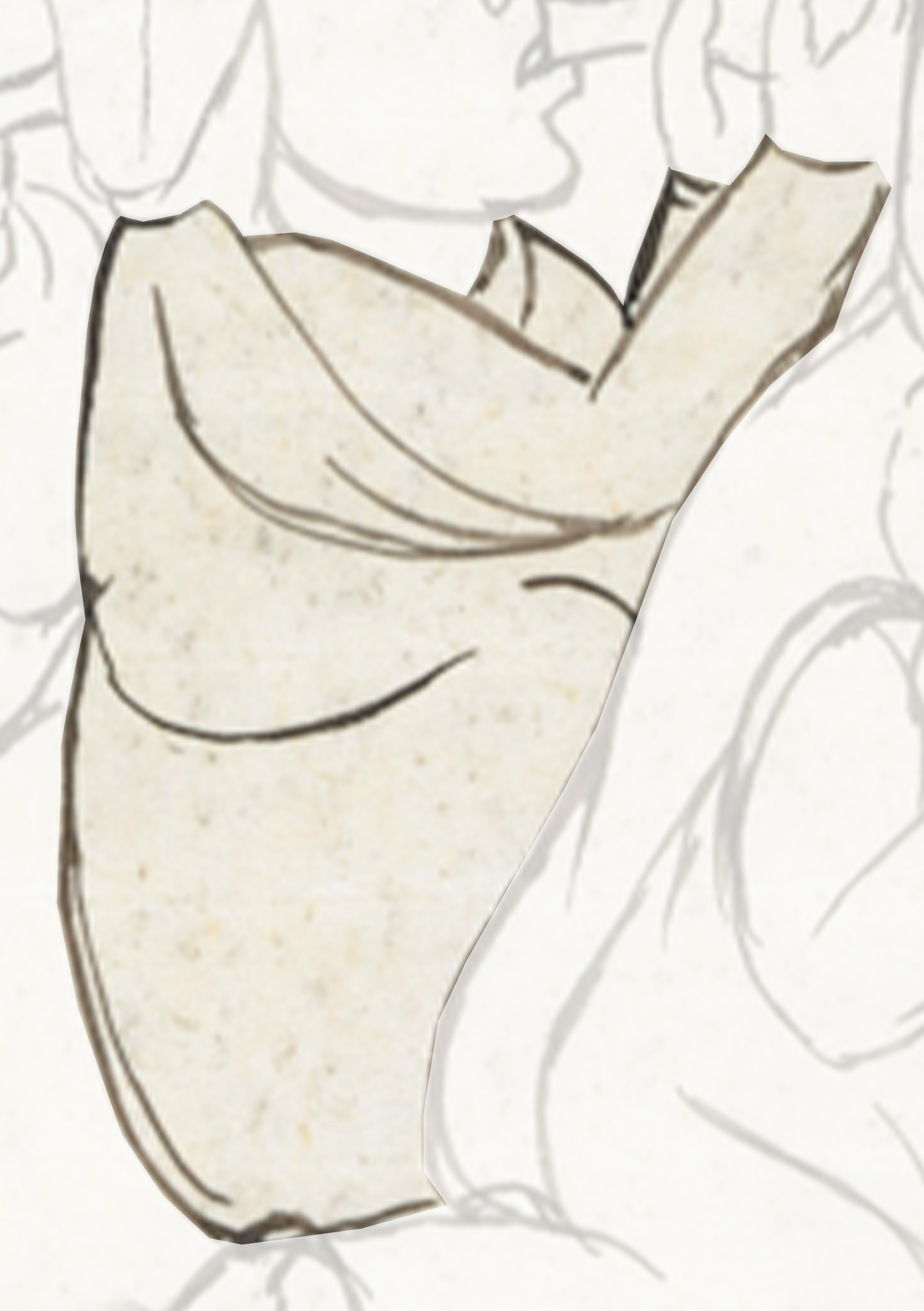Drawing Of A Woman In A White Dress