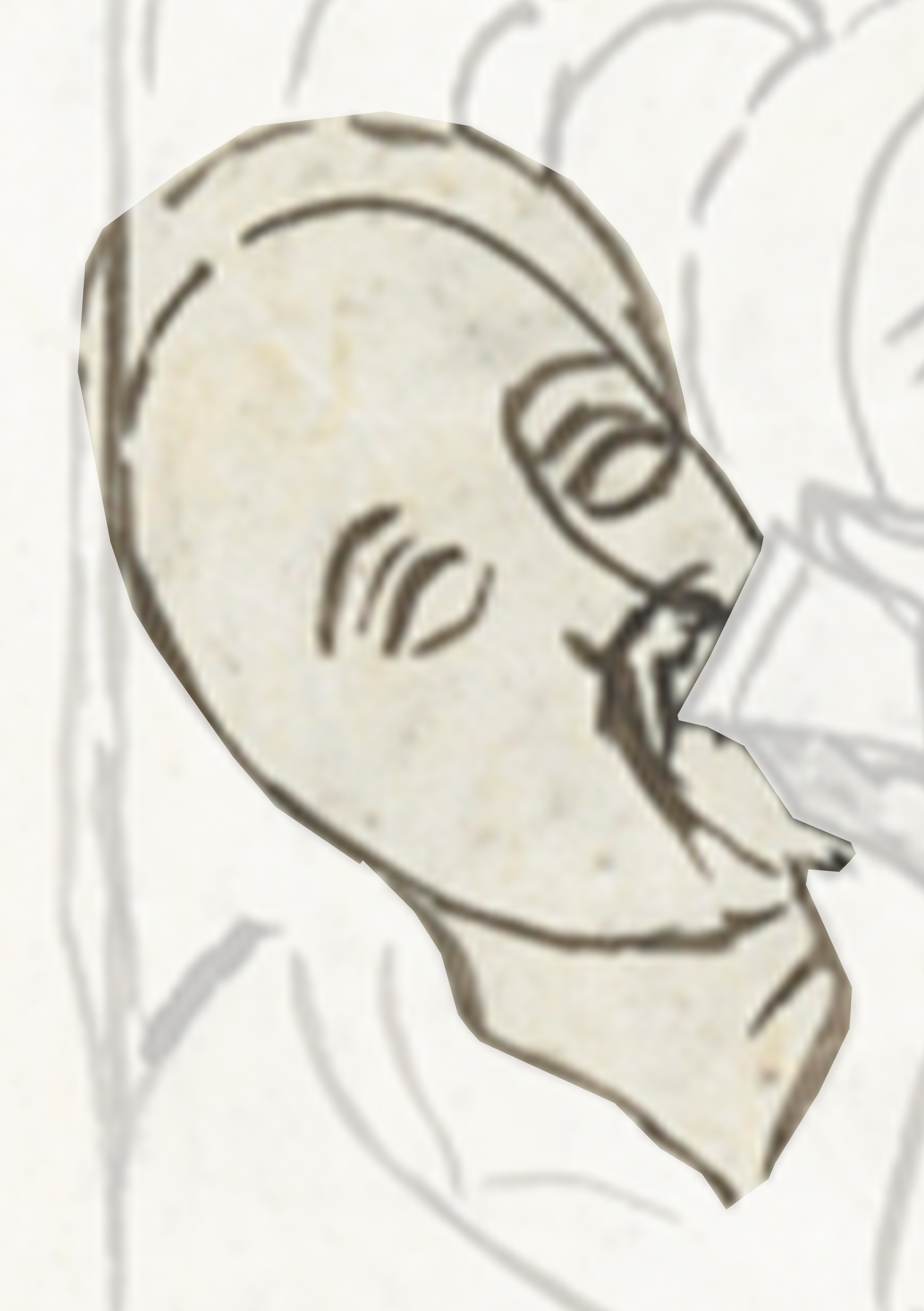 Drawing Of A Man S Face With A Broken Nose
