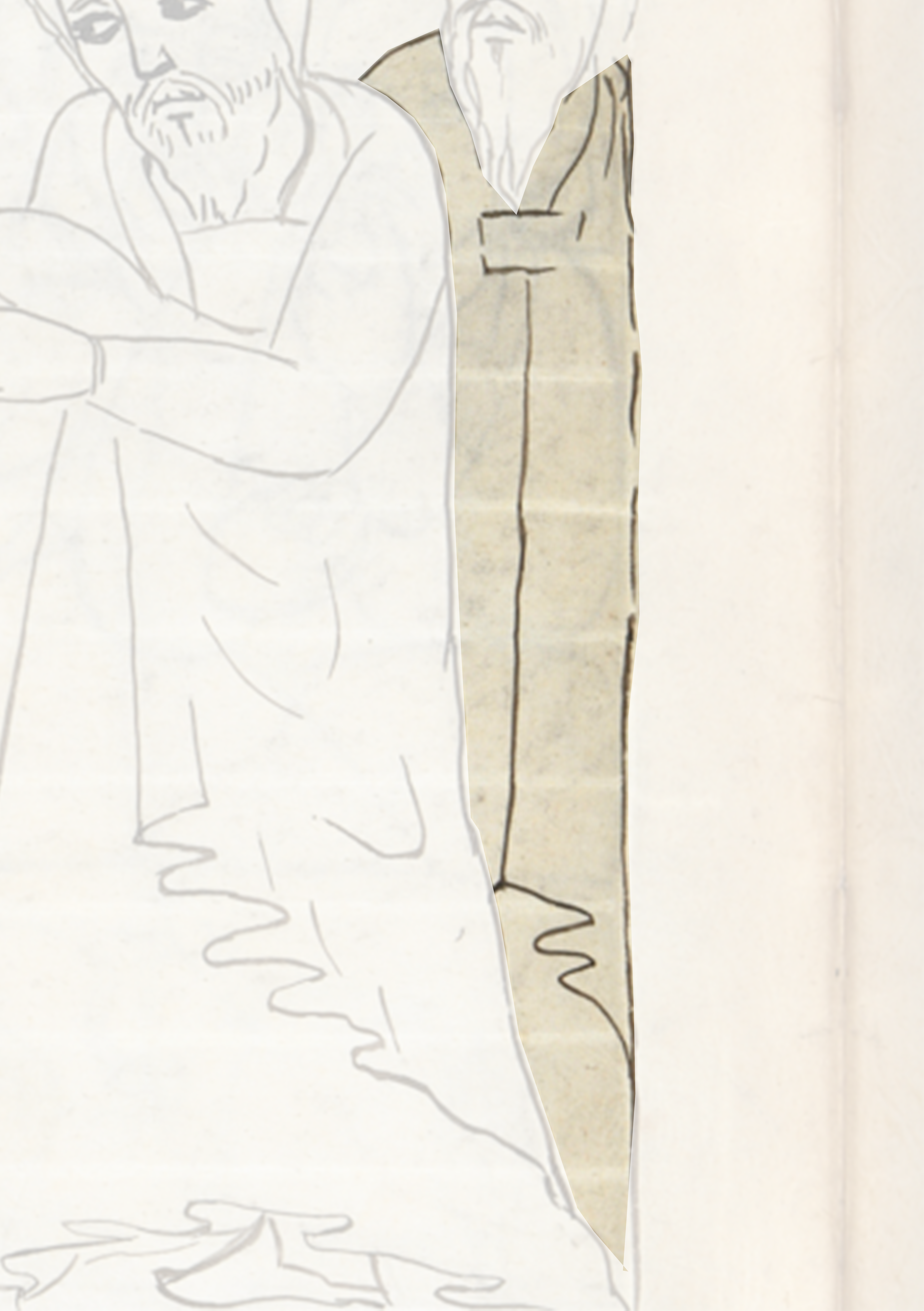 Drawing Of A Man In A White Robe
