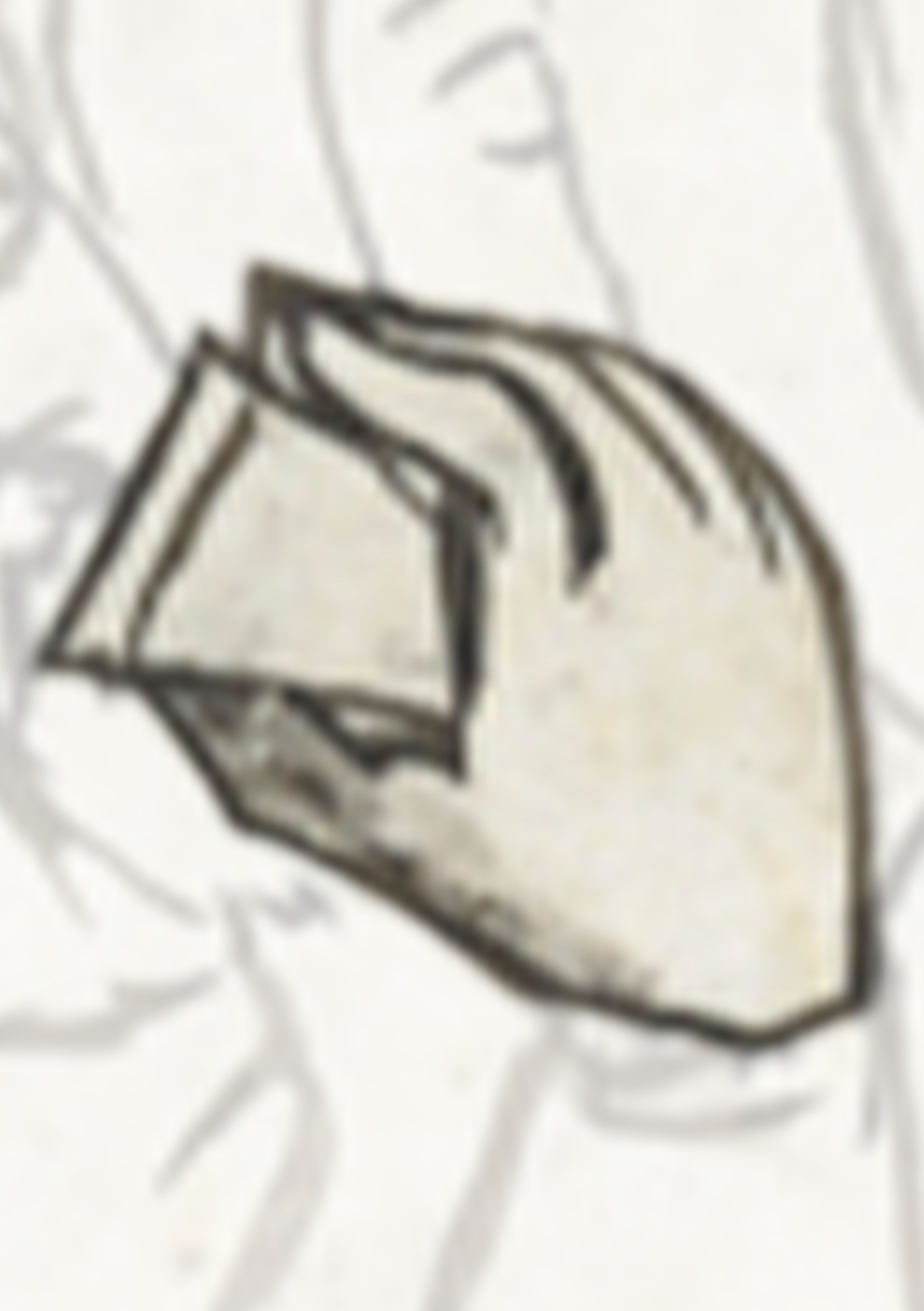 Drawing Of A Hand Holding A Piece Of Paper