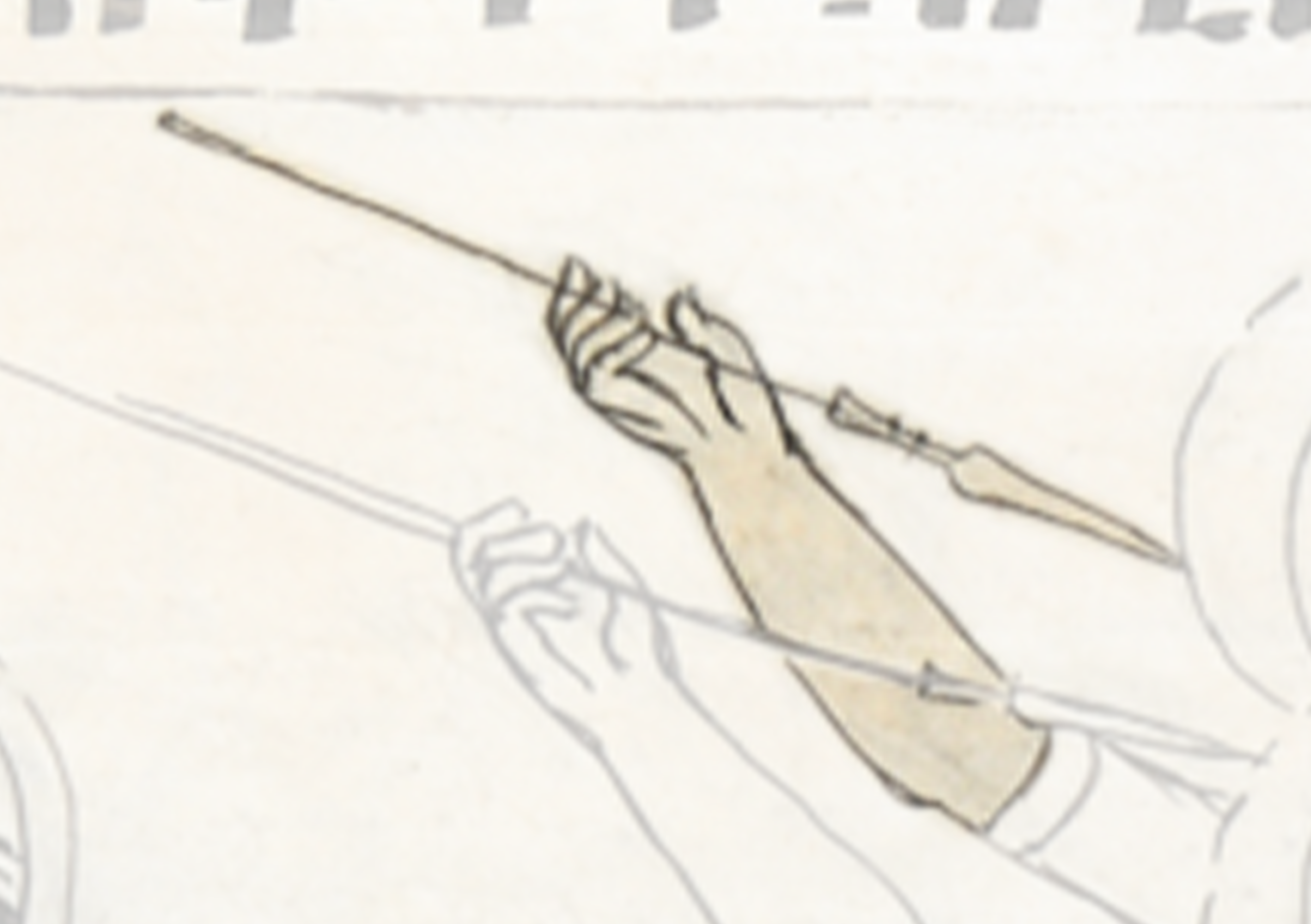 Drawing Of A Man Holding A Stick