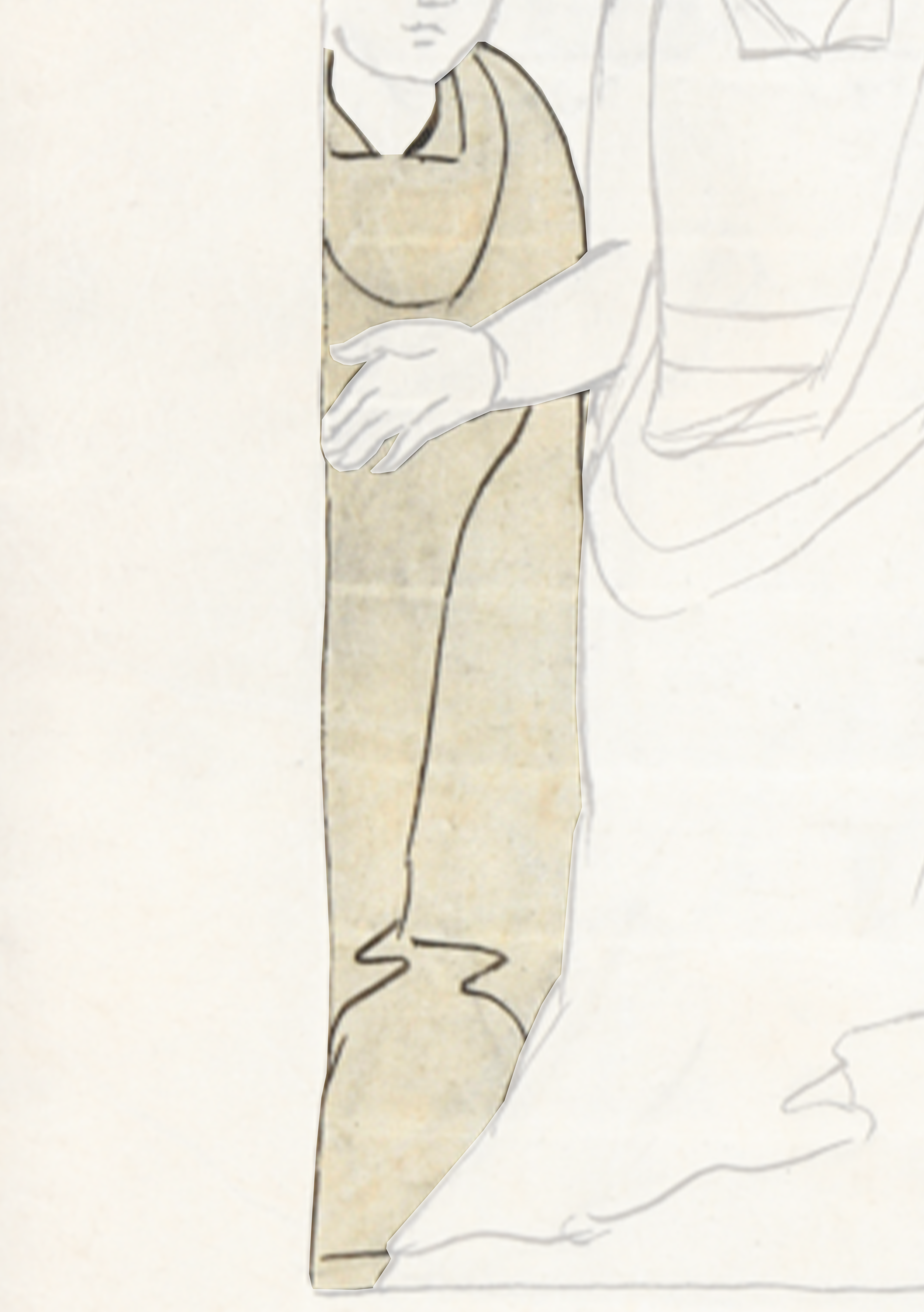 Drawing Of A Woman Sitting On A Chair