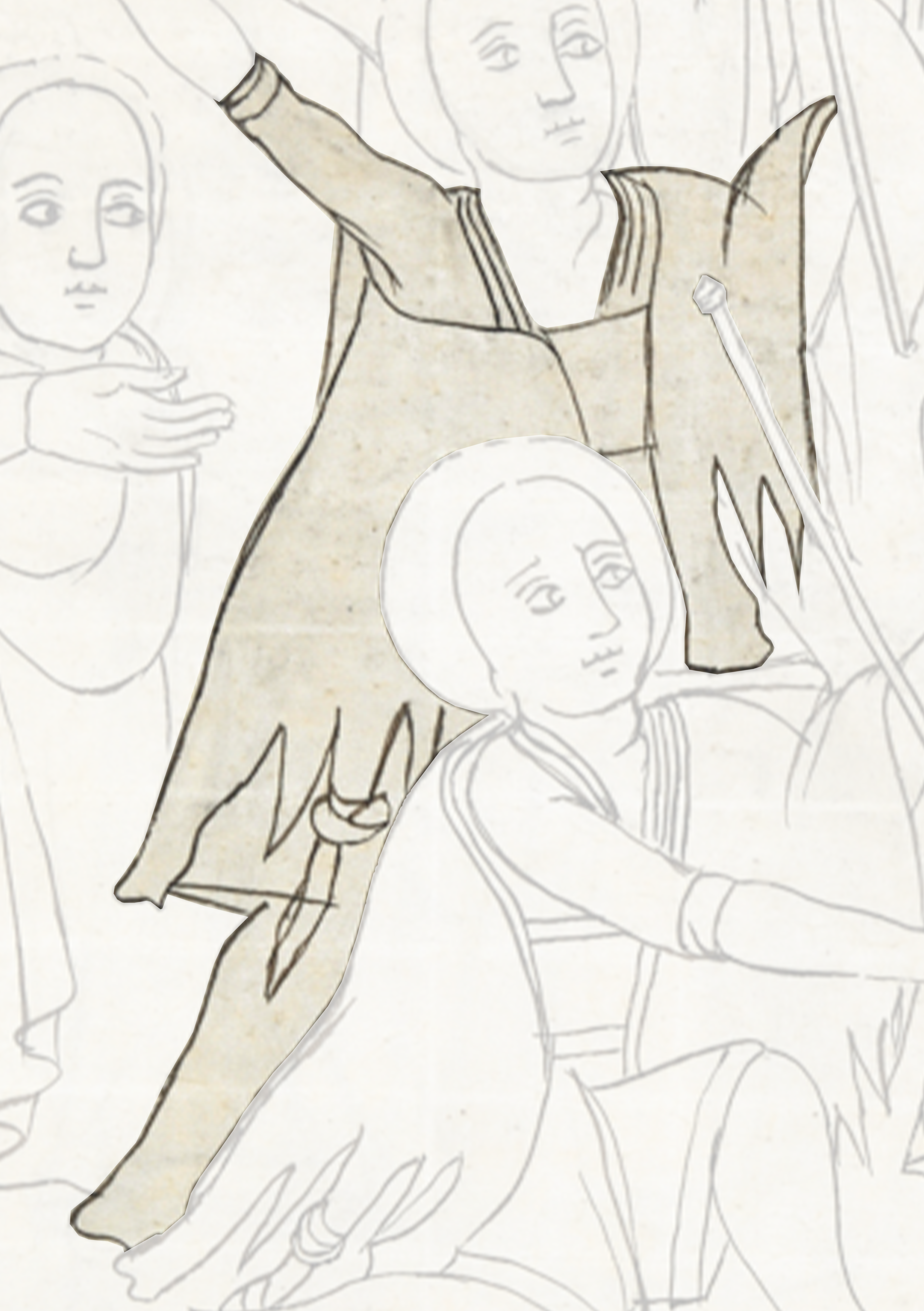 Drawing Of A Man Holding A Child