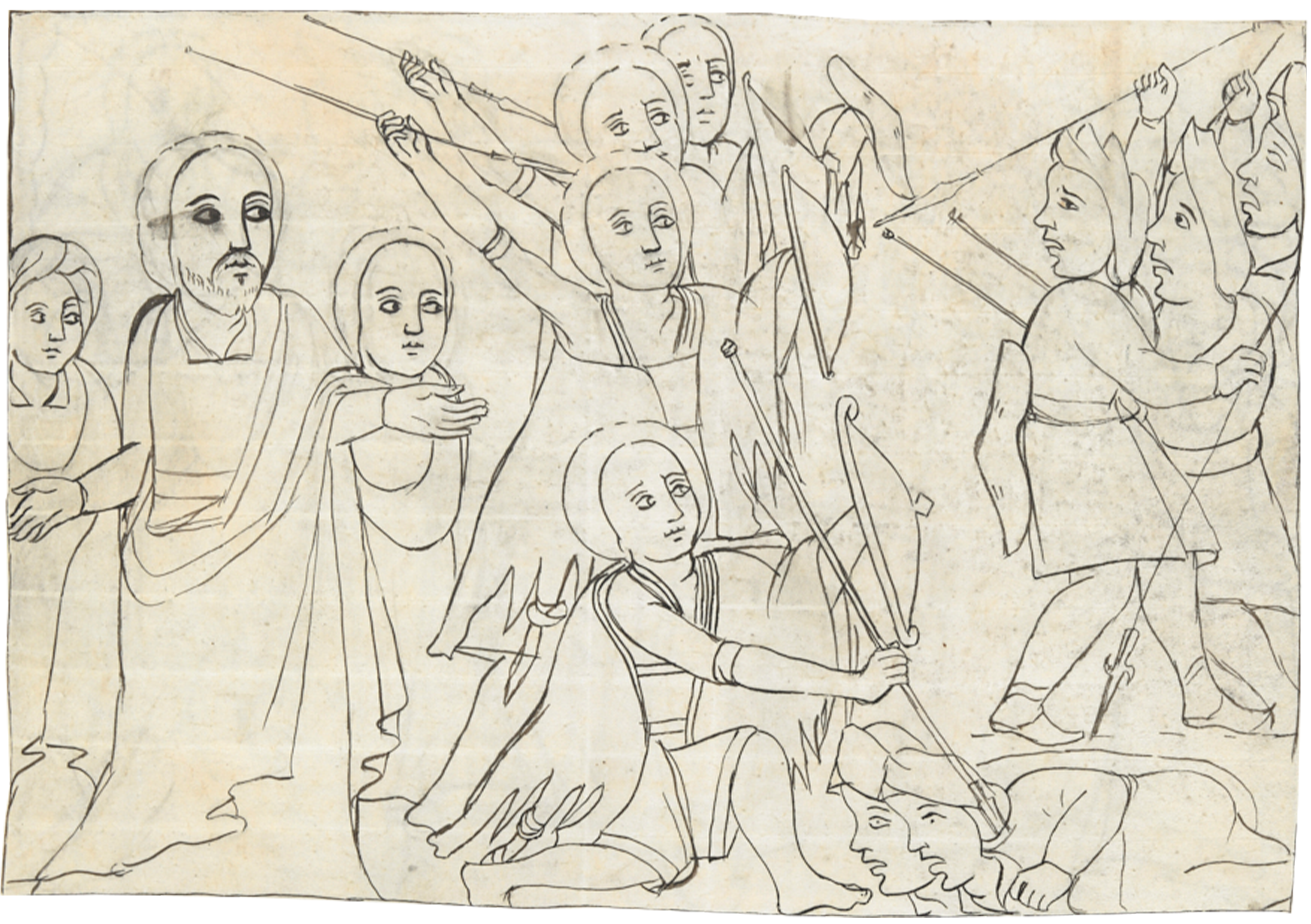 Drawing Of A Group Of People