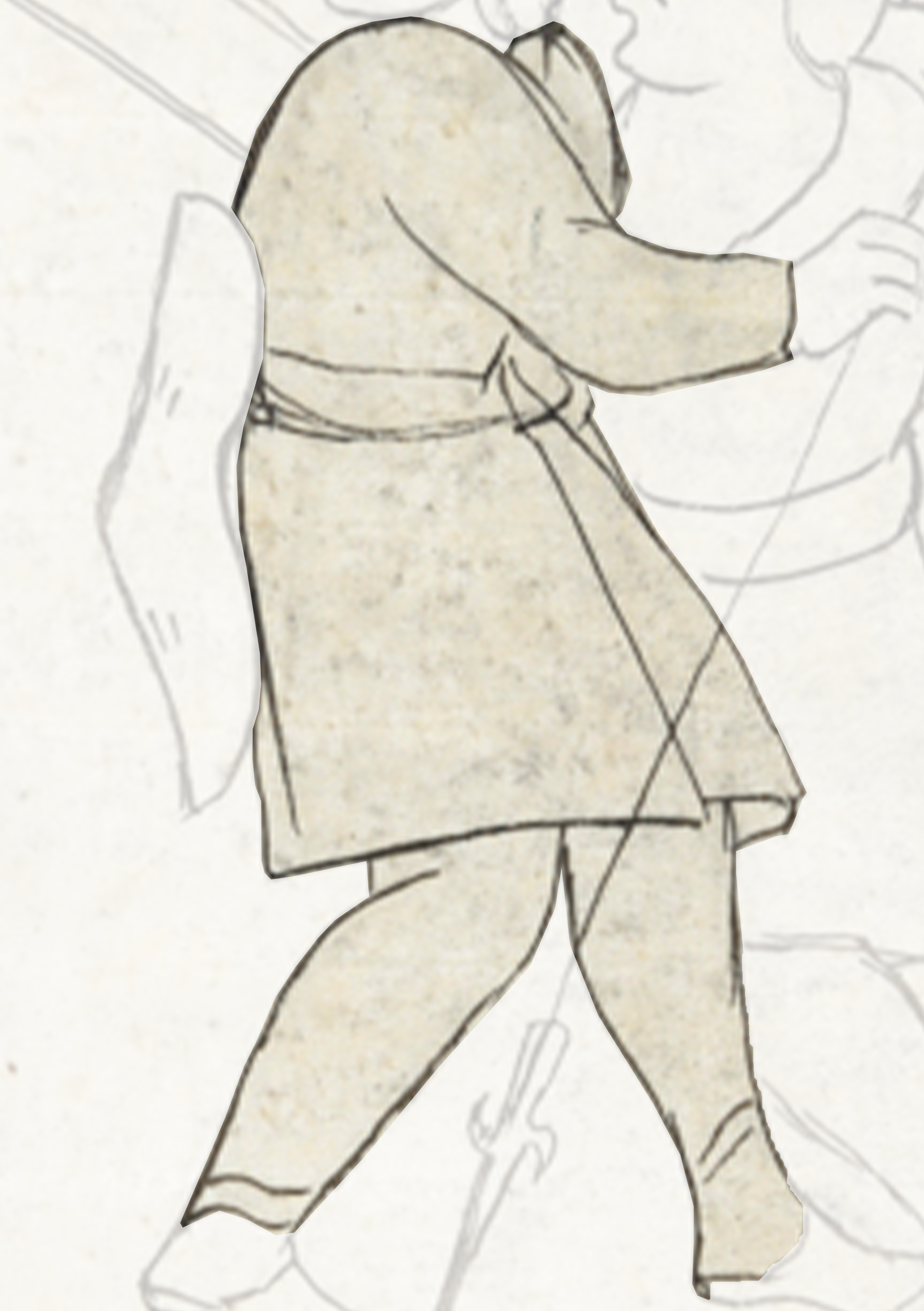 Drawing Of A Man In A Coat And Hat