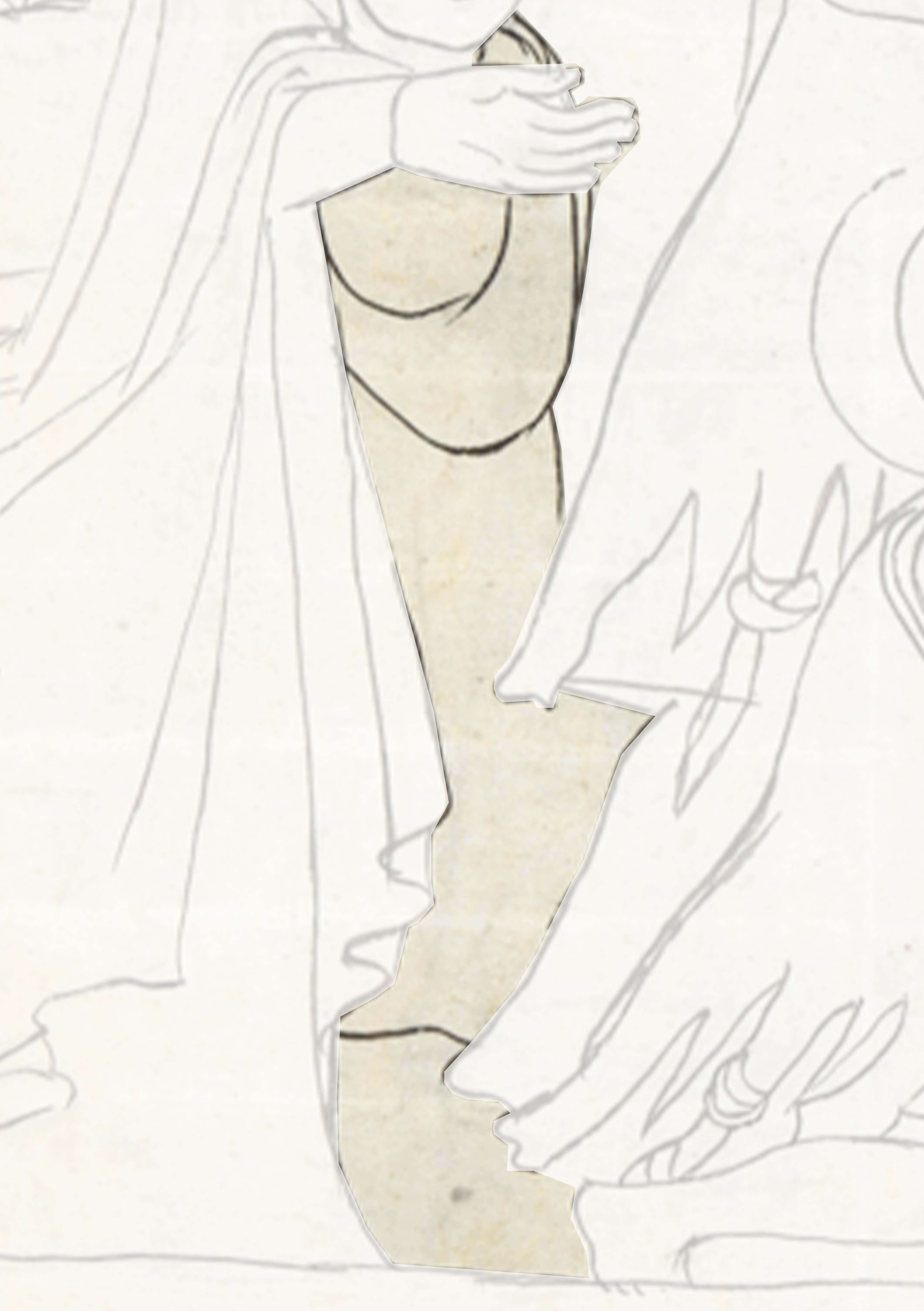 Drawing Of A Man In A White Robe