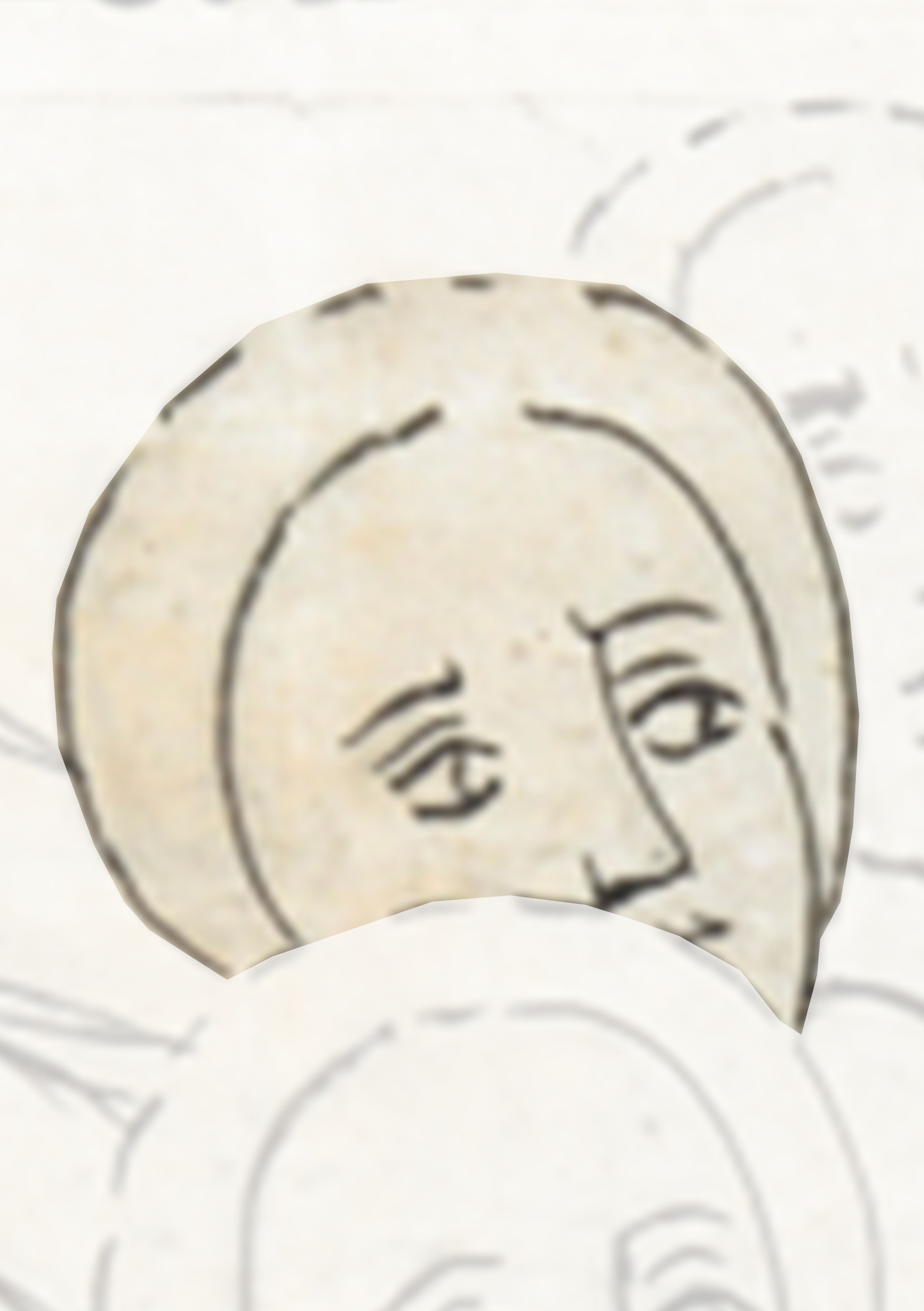 Drawing Of A Face With A Face In The Middle