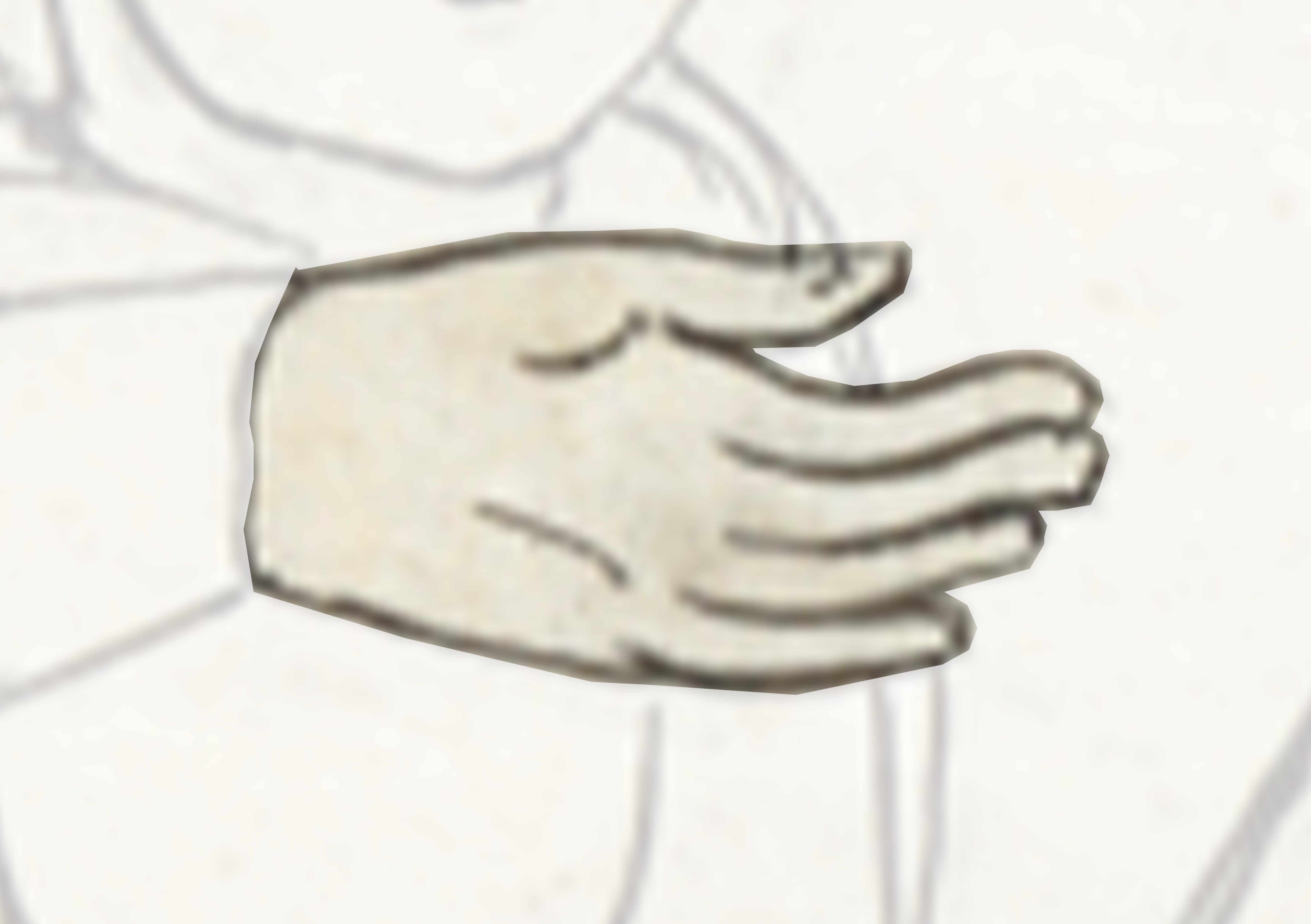 Drawing Of A Hand Holding A Piece Of Paper