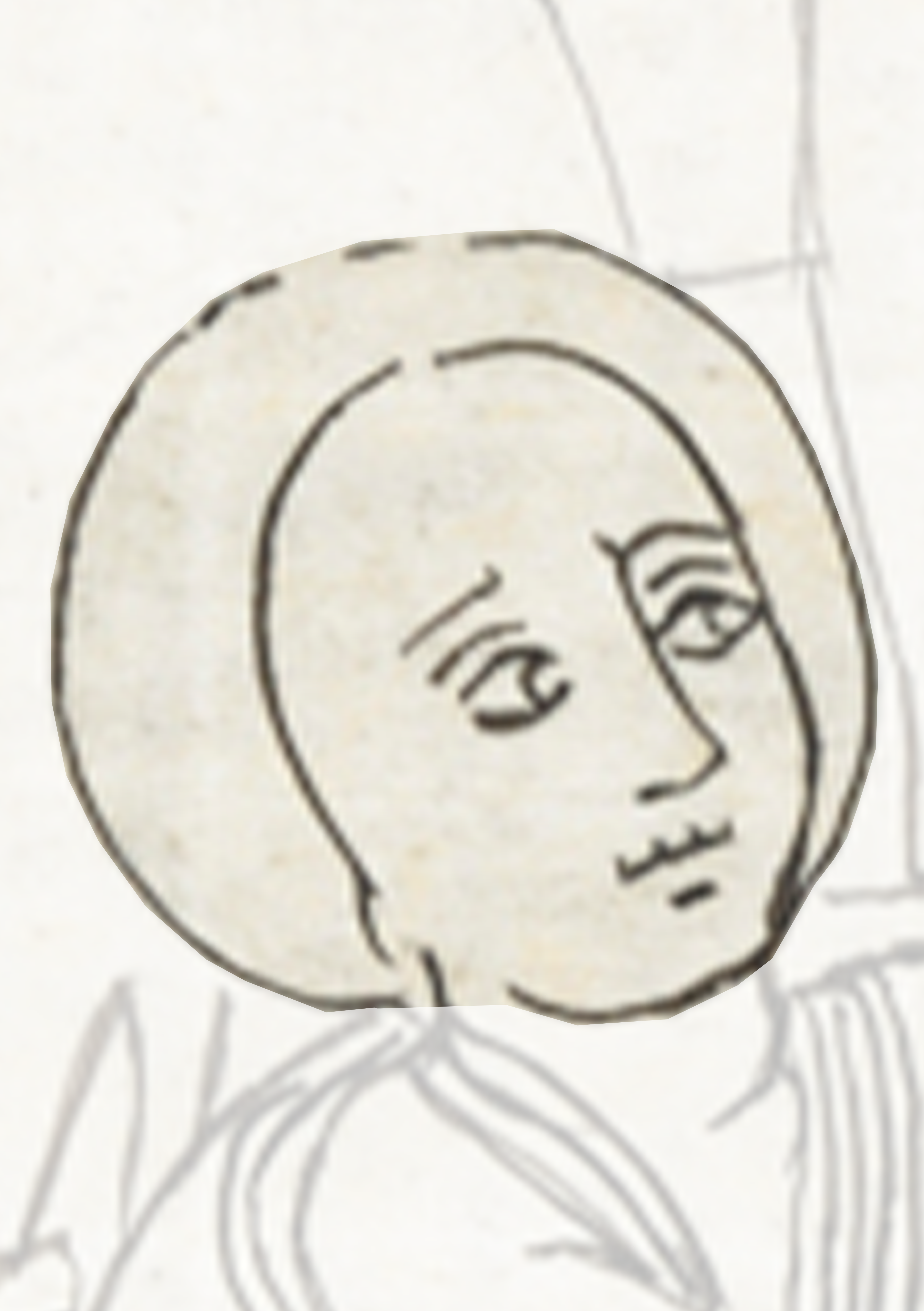 Drawing Of A Man With A Face